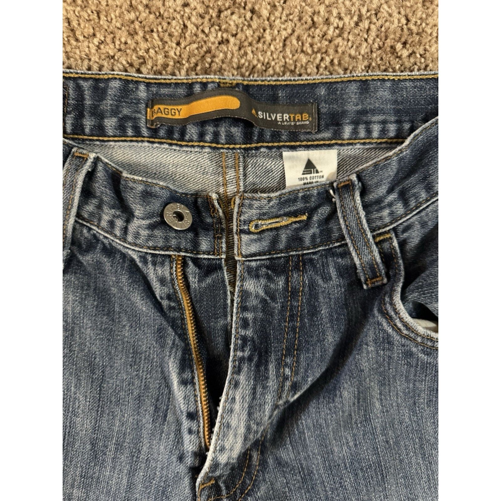 Levi's Vintage 2000s Y2K Levi’s Silvertab Baggy Jeans 32x30 Size US 32 / EU 48 - 2 Thumbnail