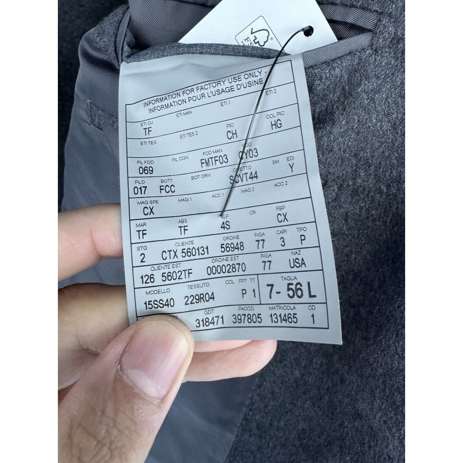 Tom Ford Tom Ford PeakLapel Cashmere GrayFlannel Shelton Jacket 56/46 Size 46L - 9 Thumbnail