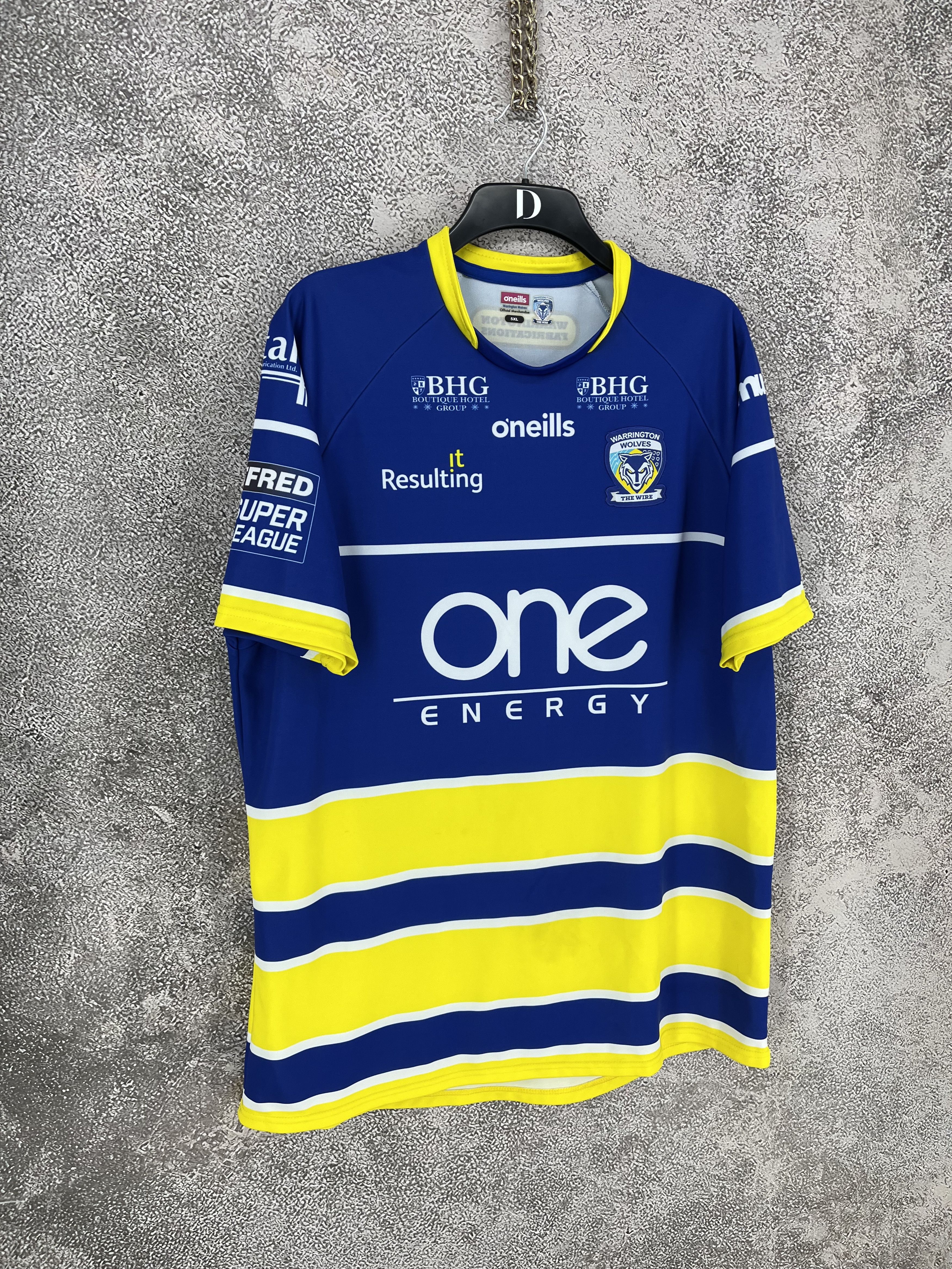 O'Neills WARRINGTON WOLVES HOME SHIRT ONEILLS JERSEY RUGBY SIZE 5XL Size US XXL / EU 58 / 5 - 2 Thumbnail