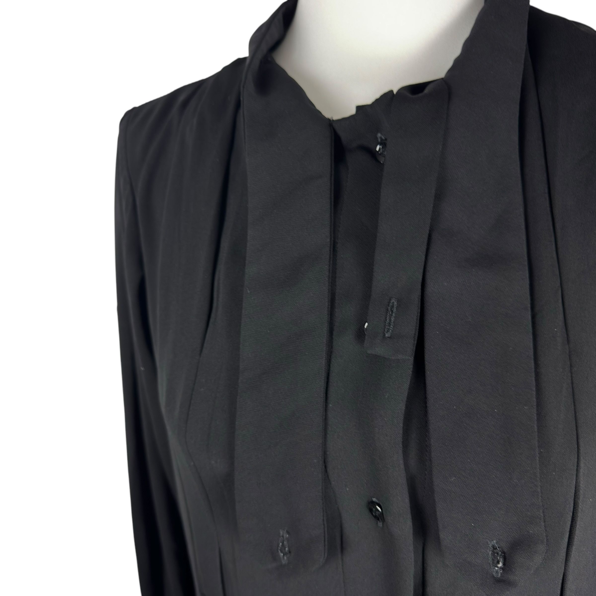 Vintage × Yves Saint Laurent Yves Saint Laurent Women's Tie Neck Long Sleeve Shirt Dress Size M / US 6-8 / IT 42-44 - 3 Thumbnail