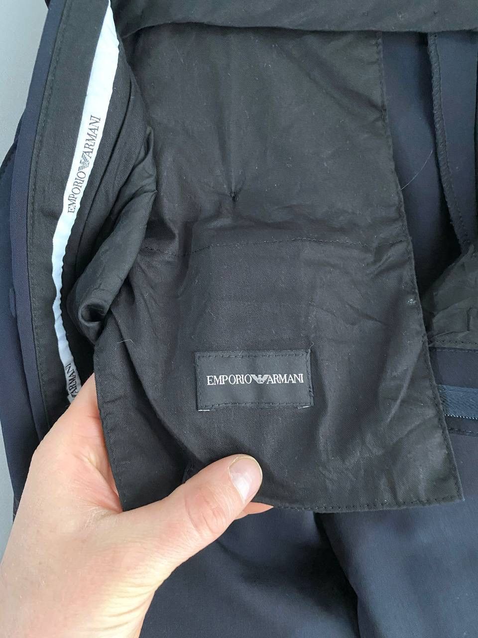 Emporio Armani Emporio Armani Navy Virgin Wool Slim Fit Men's Suit Size 48 Size 48S - 23 Thumbnail