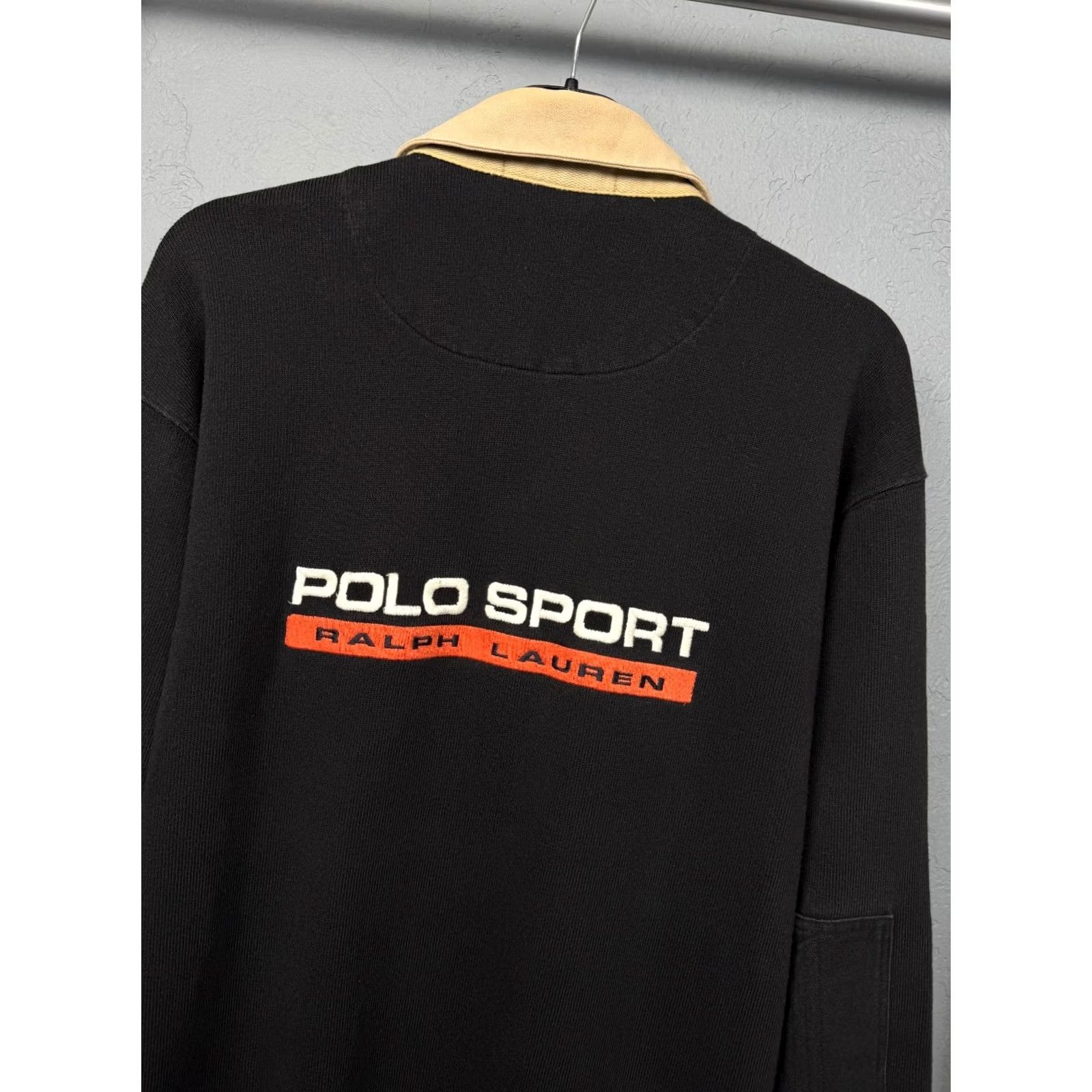 Vintage VINTAGE Polo Sport Ralph Lauren 90s Mens 1/4 Zip Collared Sweatshirt L Black Cotton Sweatshirt Mens 90s Polo Sport 1/4 Zip Sweatshirt Size US L / EU 52-54 / 3 - 2 Thumbnail