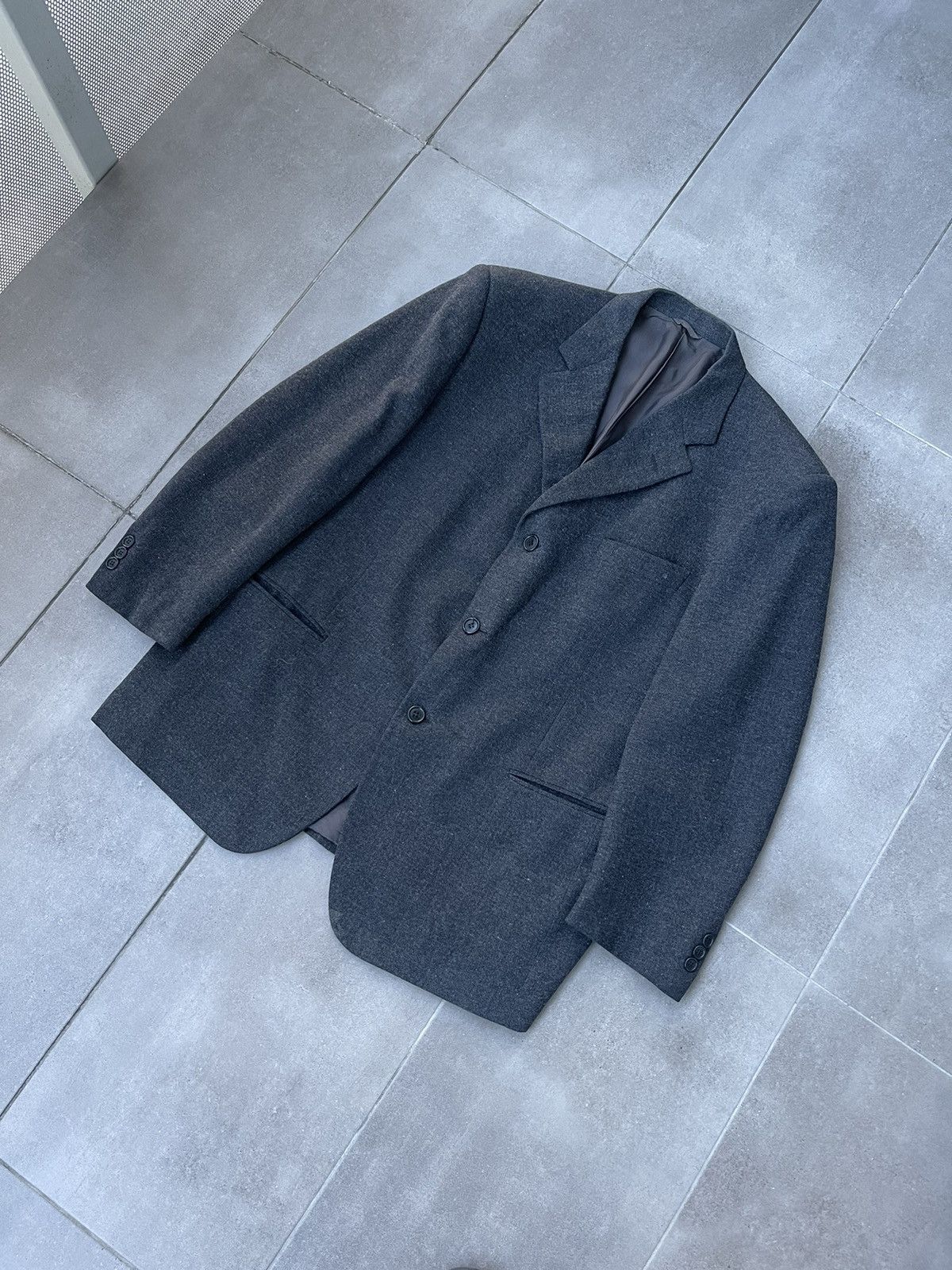 Cerruti 1881 Archive Cerruti 1881 Dark Grey Wool Blazer Size US L / EU 52-54 / 3 - 7 Thumbnail