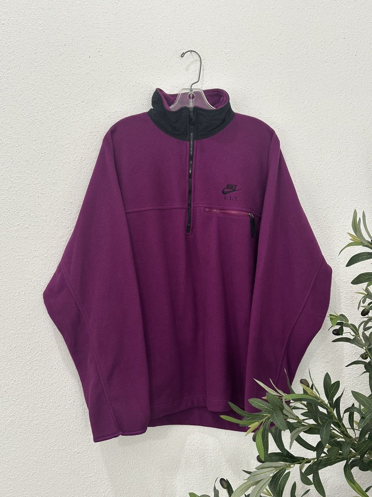 Nike ACG Vintage 90s Nike F.I.T. ACG Purple 1/4 Zip Pullover Fleece L Size US L / EU 52-54 / 3 - 5 Thumbnail