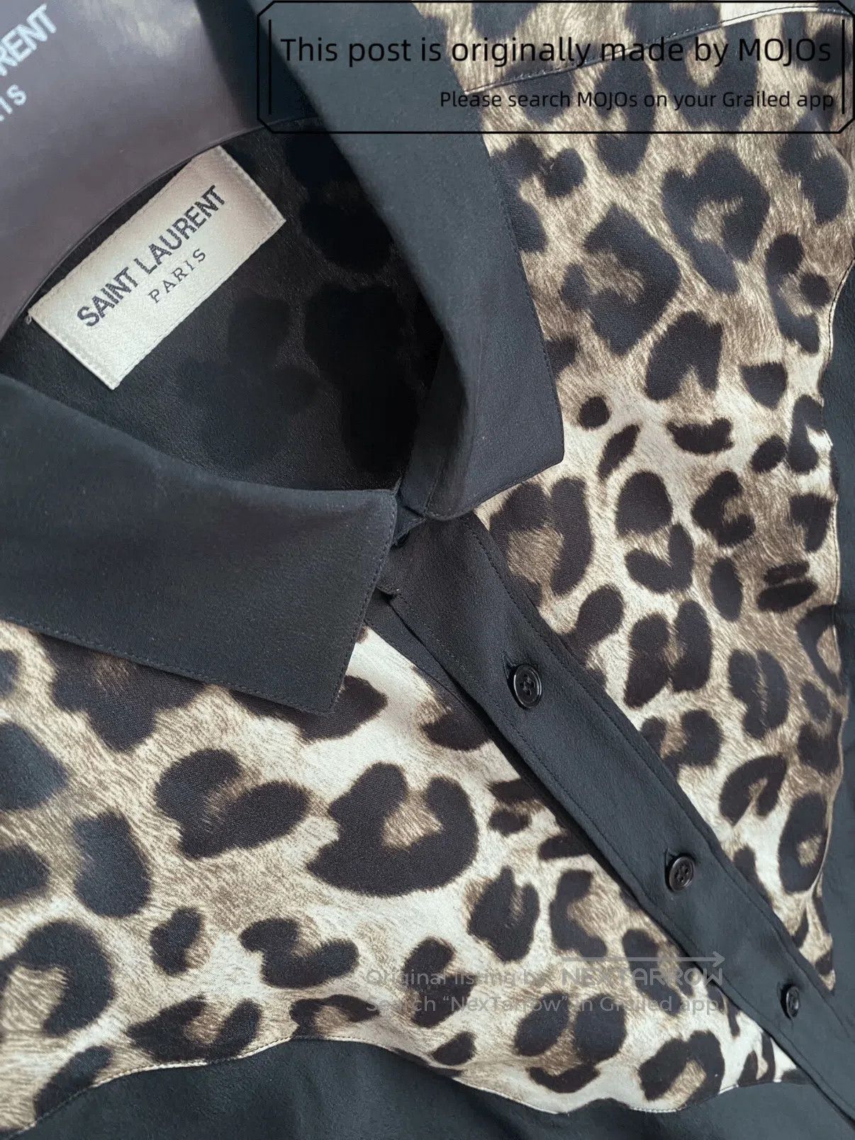 Saint Laurent Paris Sz 38 Saint Laurent Paris 14AW Leopard Patch Shirt mojos152 Size US M / EU 48-50 / 2 - 7 Thumbnail