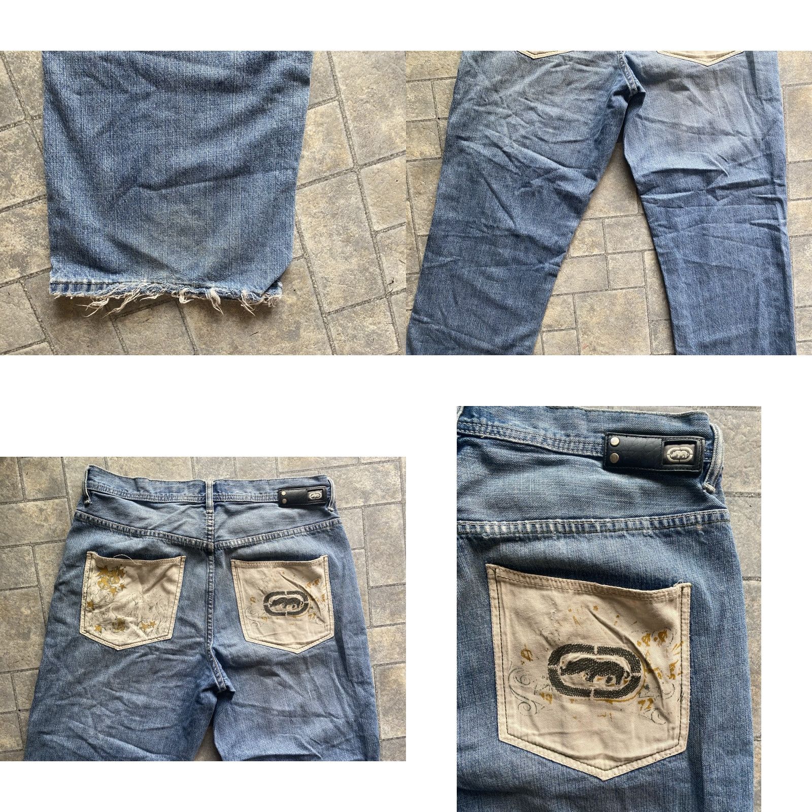 Ecko Unltd. VINTAGE Ecko Unltd Baggy Fit Jeans Pants Mens 36 Blue Damaged Wear Flaws Pockets 36 Mens Blue Baggy Jeans Size US 36 / EU 52 - 10 Thumbnail