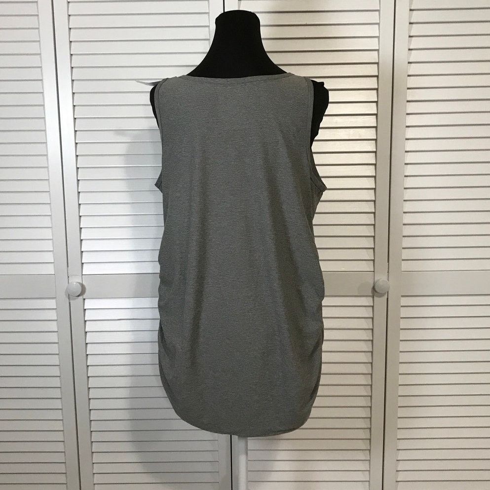 Other Time and Tru Gray Side Ruched Stretch Tunic Tank Top XL Size XL / US 12-14 / IT 48-50 - 3 Thumbnail