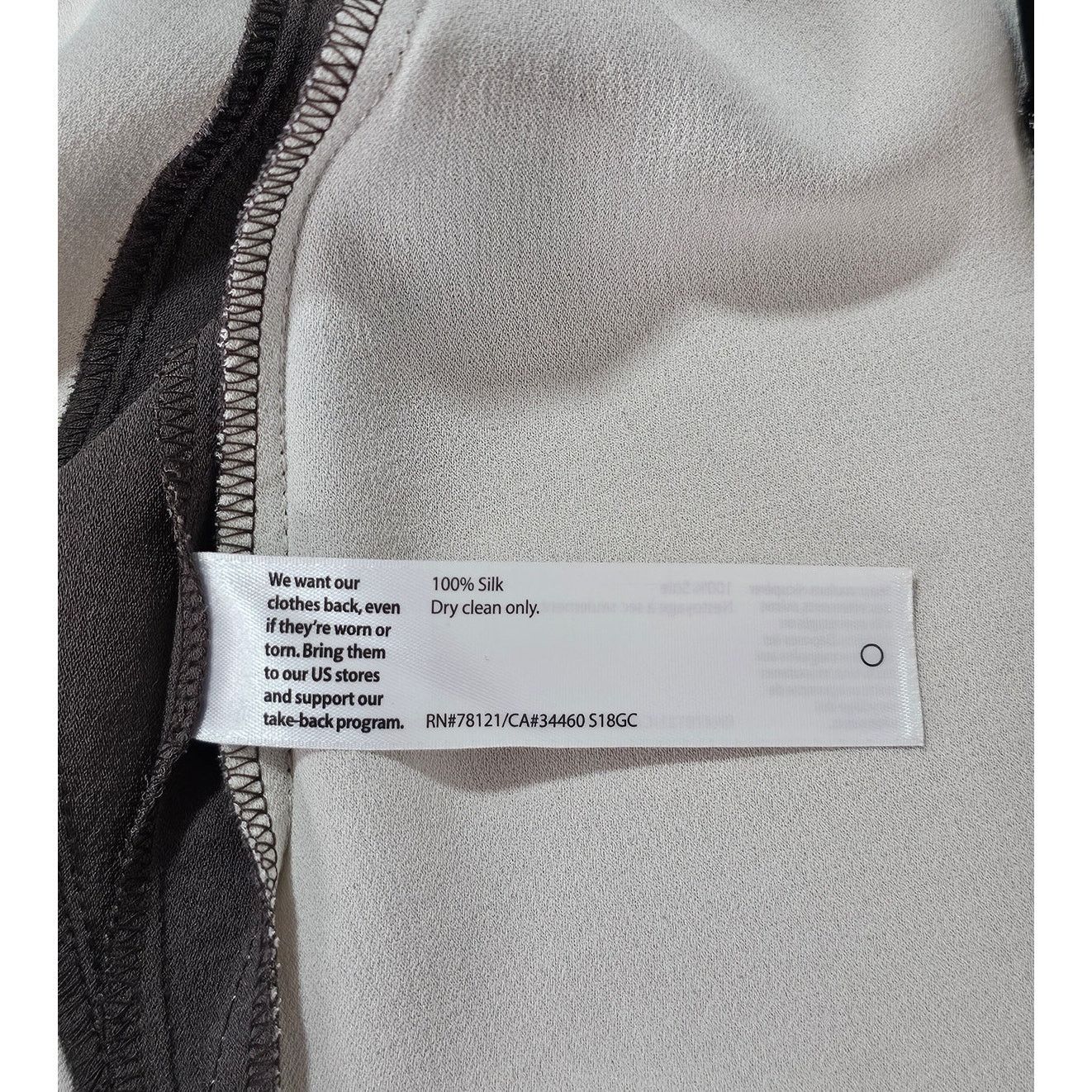 Eileen Fisher EILEEN FISHER Colorblock Silk Georgette Crepe Shift Dress XS Size XS / US 0-2 / IT 36-38 - 8 Thumbnail