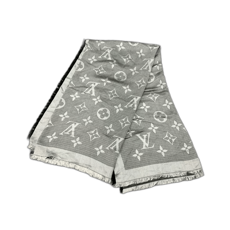 Louis Vuitton Gray Louis Vuitton Scarf Shawl Size ONE SIZE - 1 Thumbnail