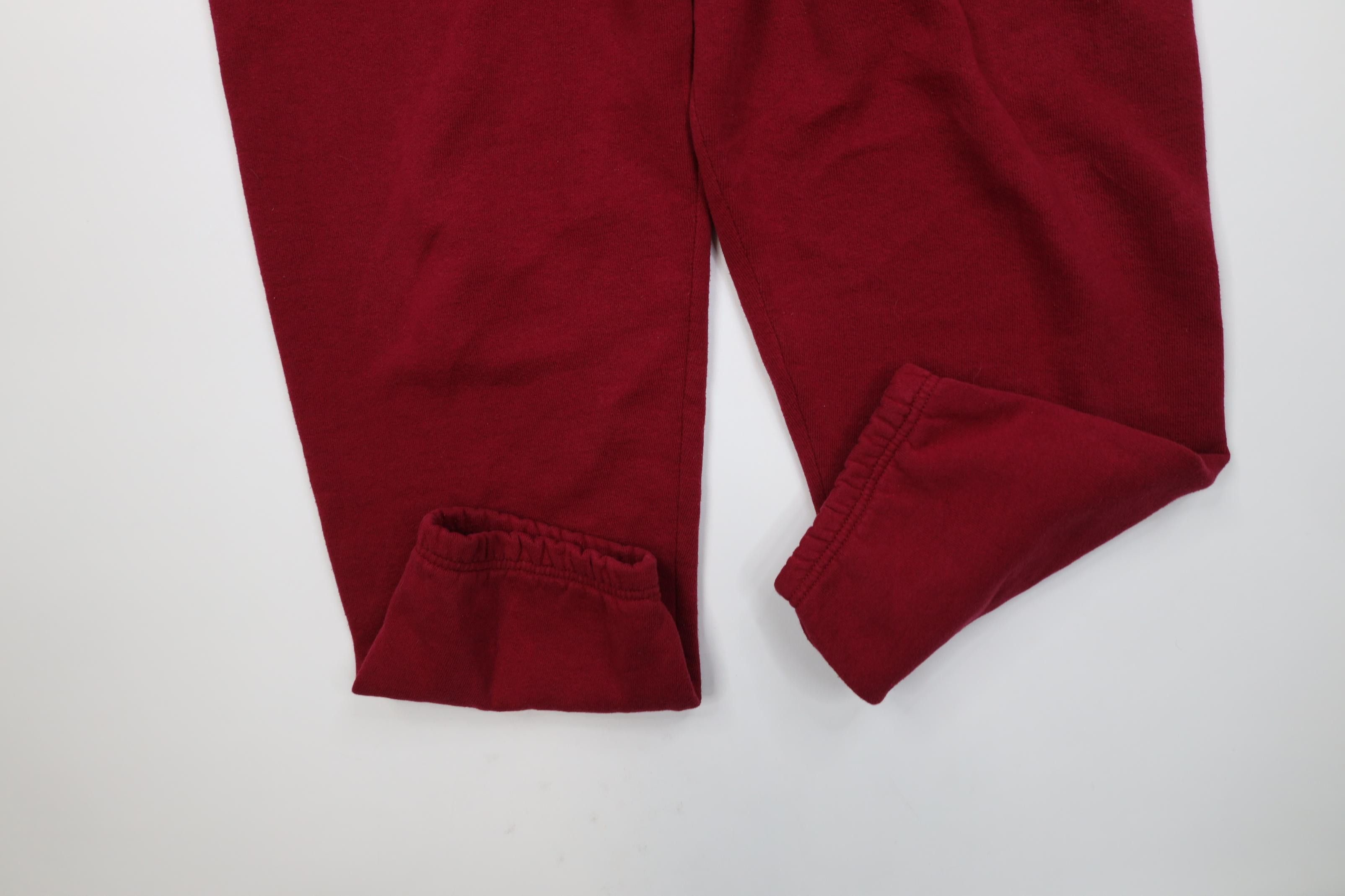 Vintage Vintage 90s Streetwear Cuffed Sweatpants Joggers Red USA Size US 36 / EU 52 - 6 Thumbnail