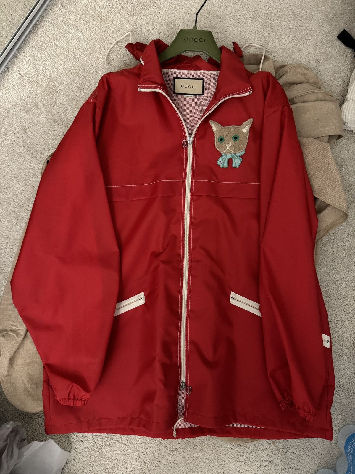 Gucci cat windbreaker on sale