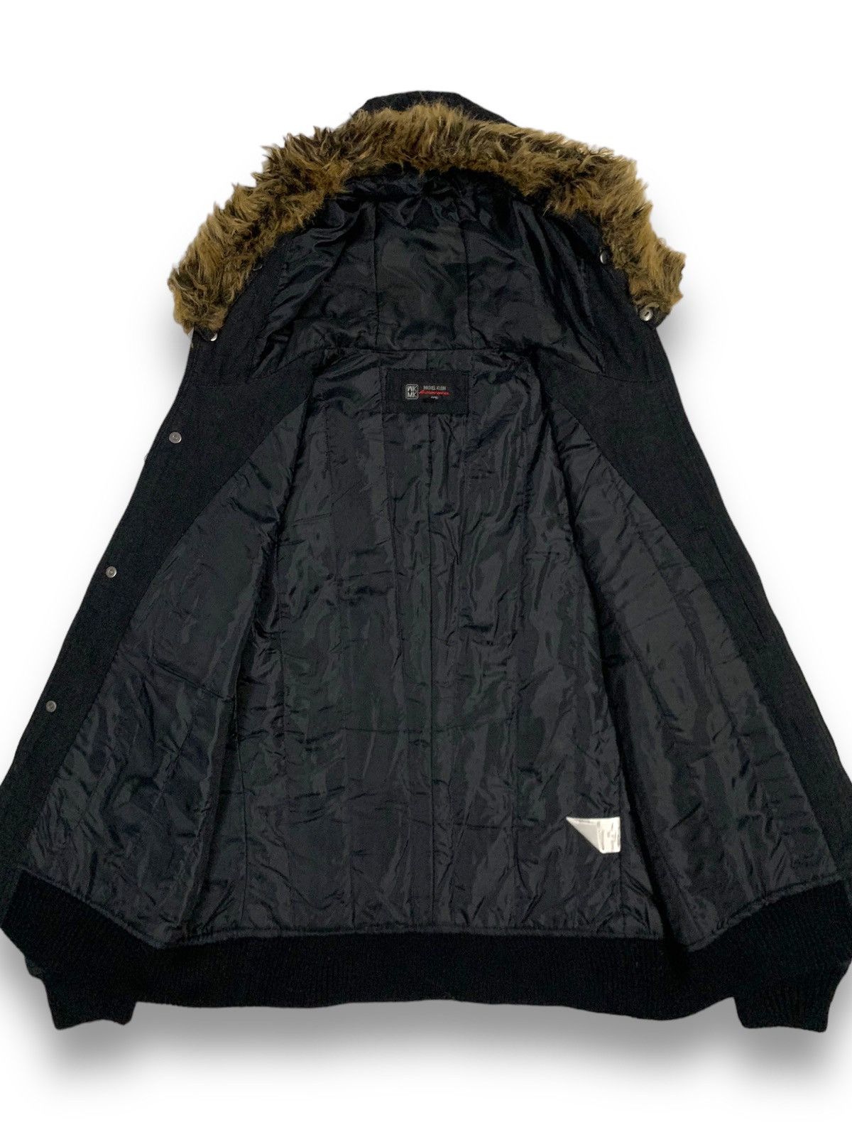14th Addiction Vintage Michel Klein Homme Paris Denim FauxFur Hooded Jacket Size US M / EU 48-50 / 2 - 3 Thumbnail