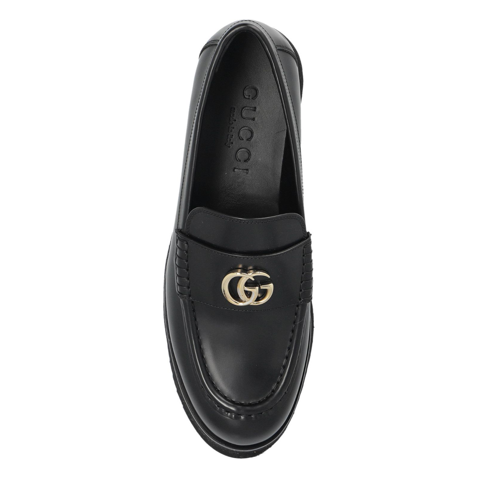 Gucci GUCCI Interlocking G Black Leather Platform Loafers New & Au Size US 6 / IT 36 - 4 Thumbnail