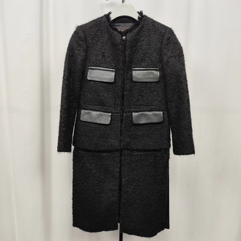 Louis Vuitton LV Wool Long Coat Size 34 Black - dmc Size XS / US 0-2 / IT 36-38 - 1 Thumbnail
