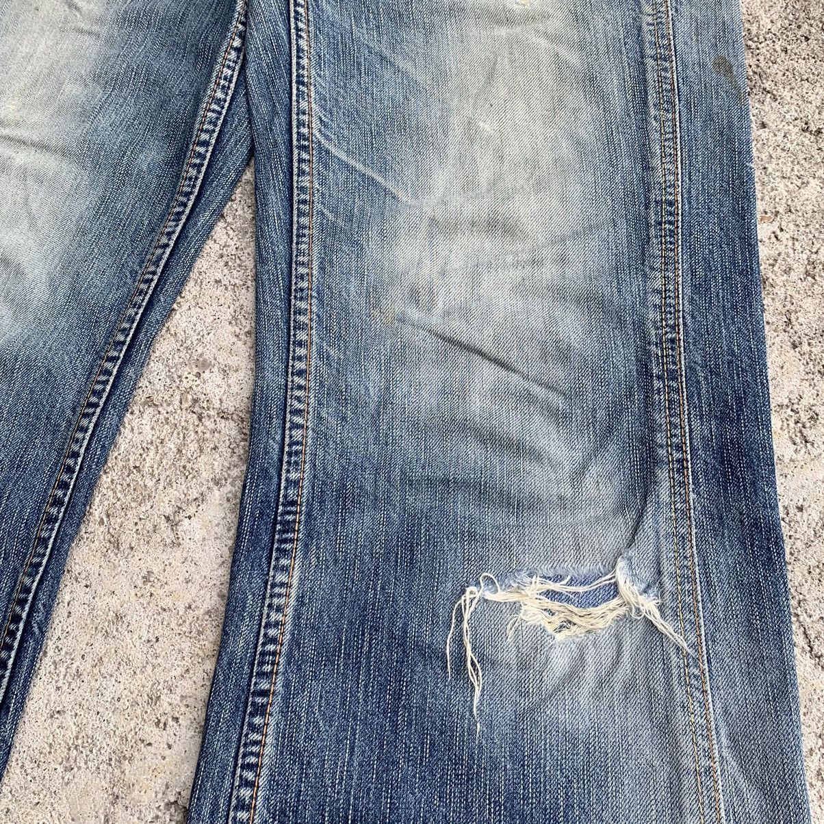 Japanese Brand Flare Vintage Edwin Blue Trip Distressed Denim W32 Size US 32 / EU 48 - 10 Thumbnail