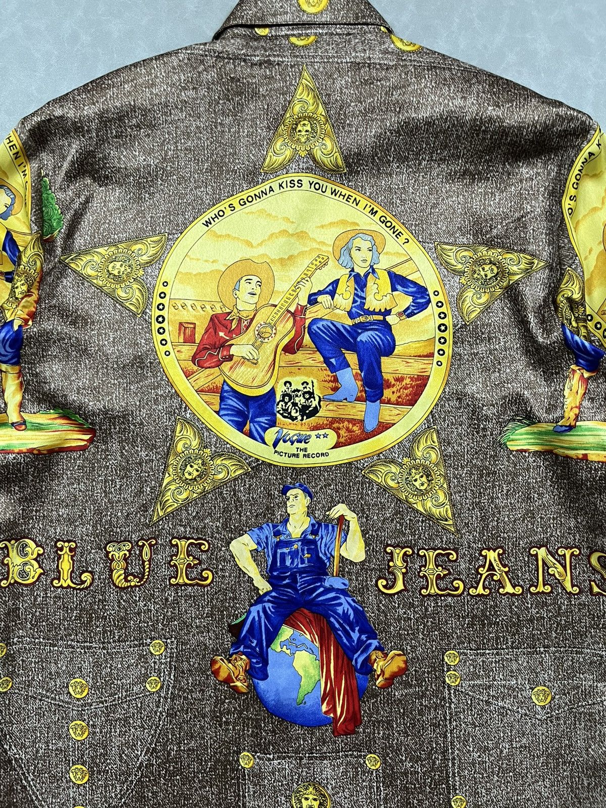 Versace Jeans Couture 90s Versace blue jeans silk Size US M / EU 48-50 / 2 - 4 Thumbnail