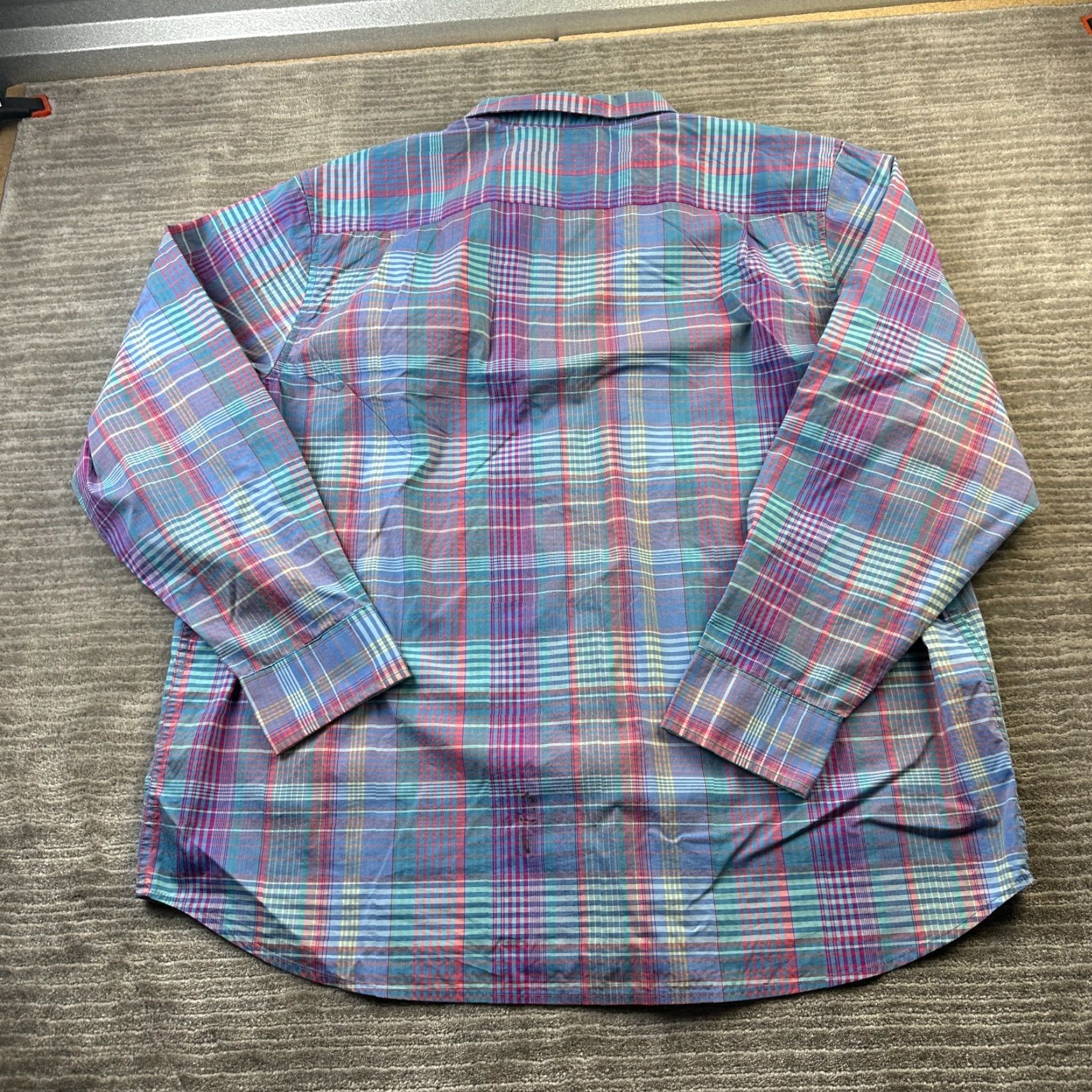 Tommy Bahama Tommy Bahama Shirt Mens 2XL Blue Plaid Button-Up Casual Cotton Stretch Size US XXL / EU 58 / 5 - 2 Thumbnail