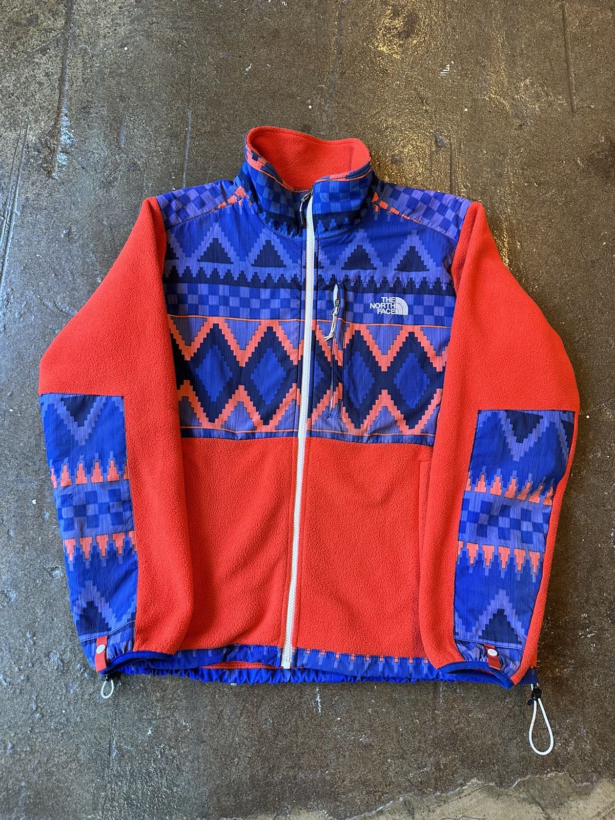 The North Face The North Face Digi Blue Orange Denali Fleece Jacket TNF ...