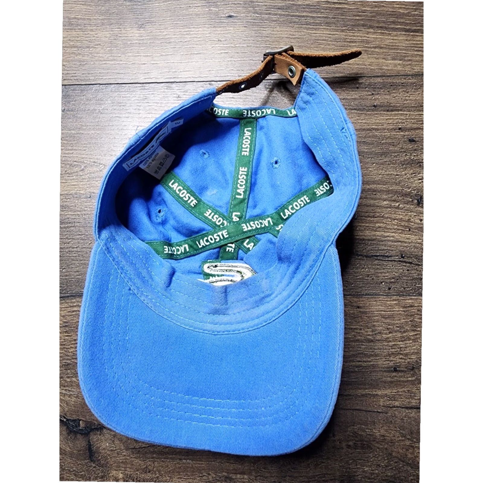 Lacoste VINTAGE Lacoste Blue Big Logo Baseball Cap Hat Adjustable Lightweight Mens Size ONE SIZE - 3 Thumbnail
