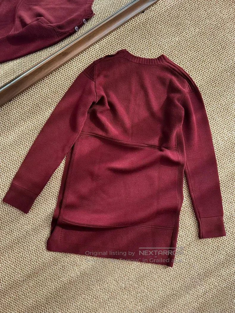 Hermes Hermes Jujube Red Wool Blended Knit Slim Dress, Women's Size XS / US 0-2 / IT 36-38 - 5 Thumbnail