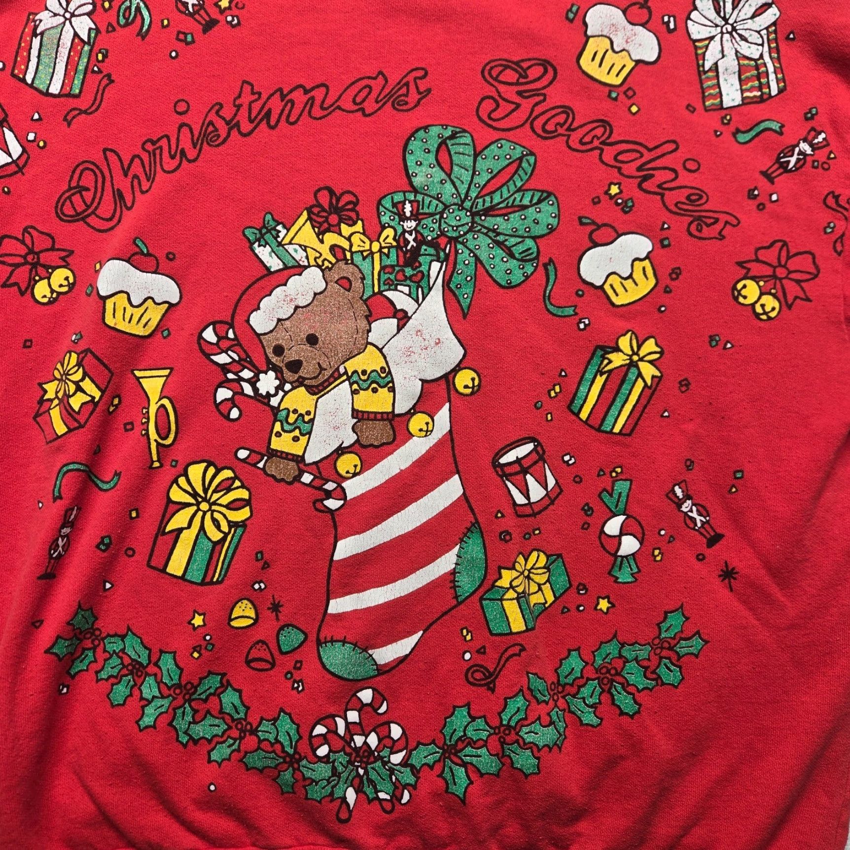 Vintage VINTAGE Holiday Time Sweater Shirt Women M Red Embroidered Santa Bear Christmas 90s Pullover Long Sleeve Adult Women Size M / US 6-8 / IT 42-44 - 2 Thumbnail