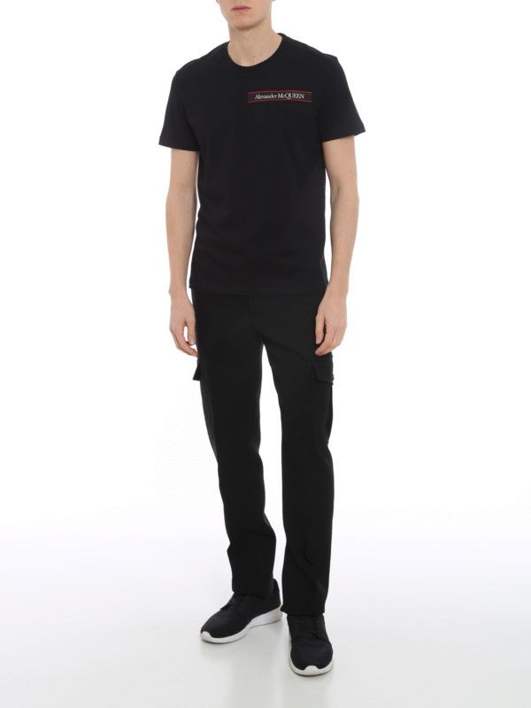 Alexander McQueen o1y1024 Oversize-T-Shirt In Black Size US M / EU 48-50 / 2 - 2 Thumbnail