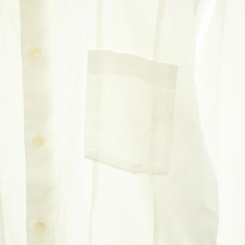 Comme des Garcons Homme Deux Shirt Long Sleeve Striped Cotton Button Up White Size US S / EU 44-46 / 1 - 7 Thumbnail