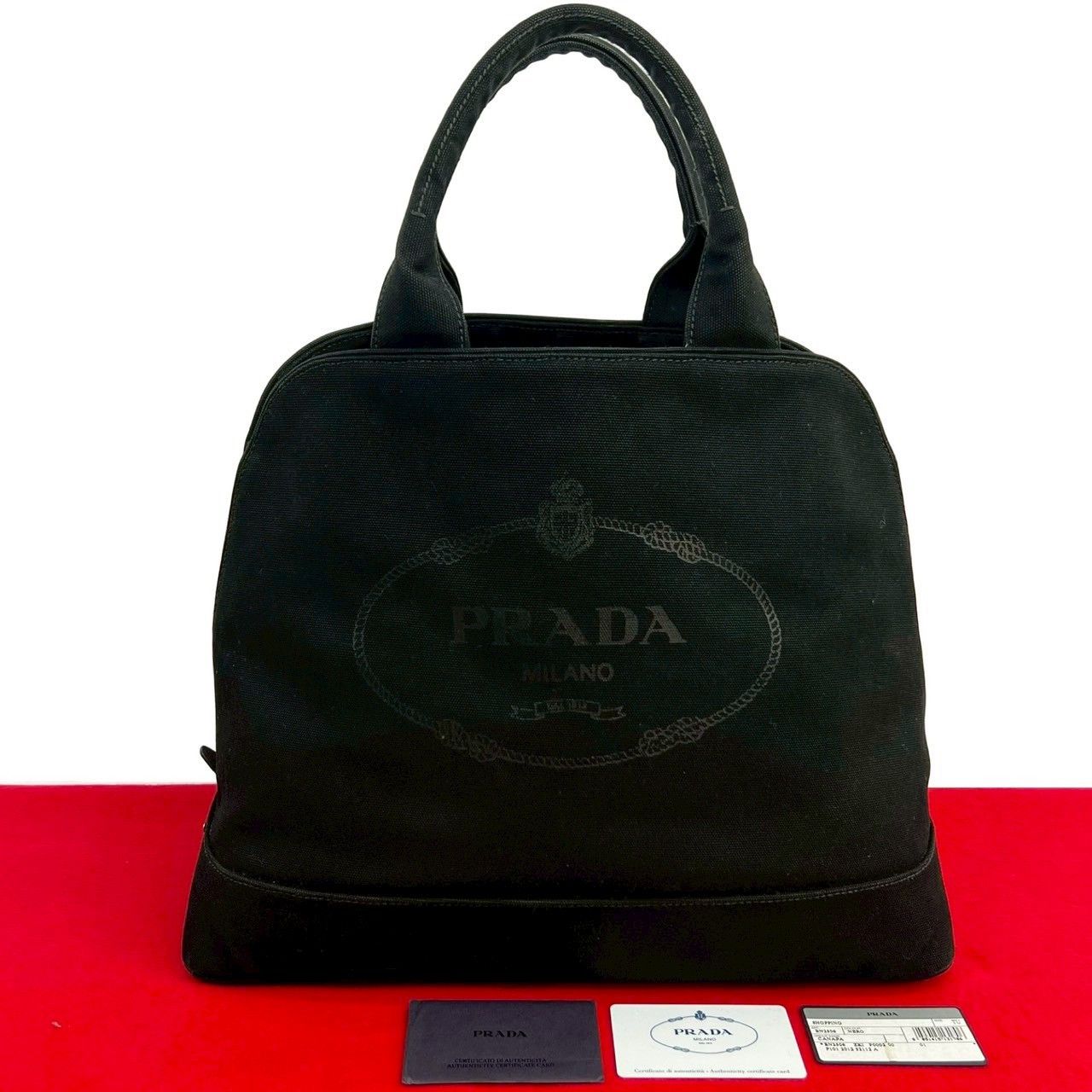 Prada Prada Canapa Canvas Handbag Canvas Tote Bag DUTY FREE for USA