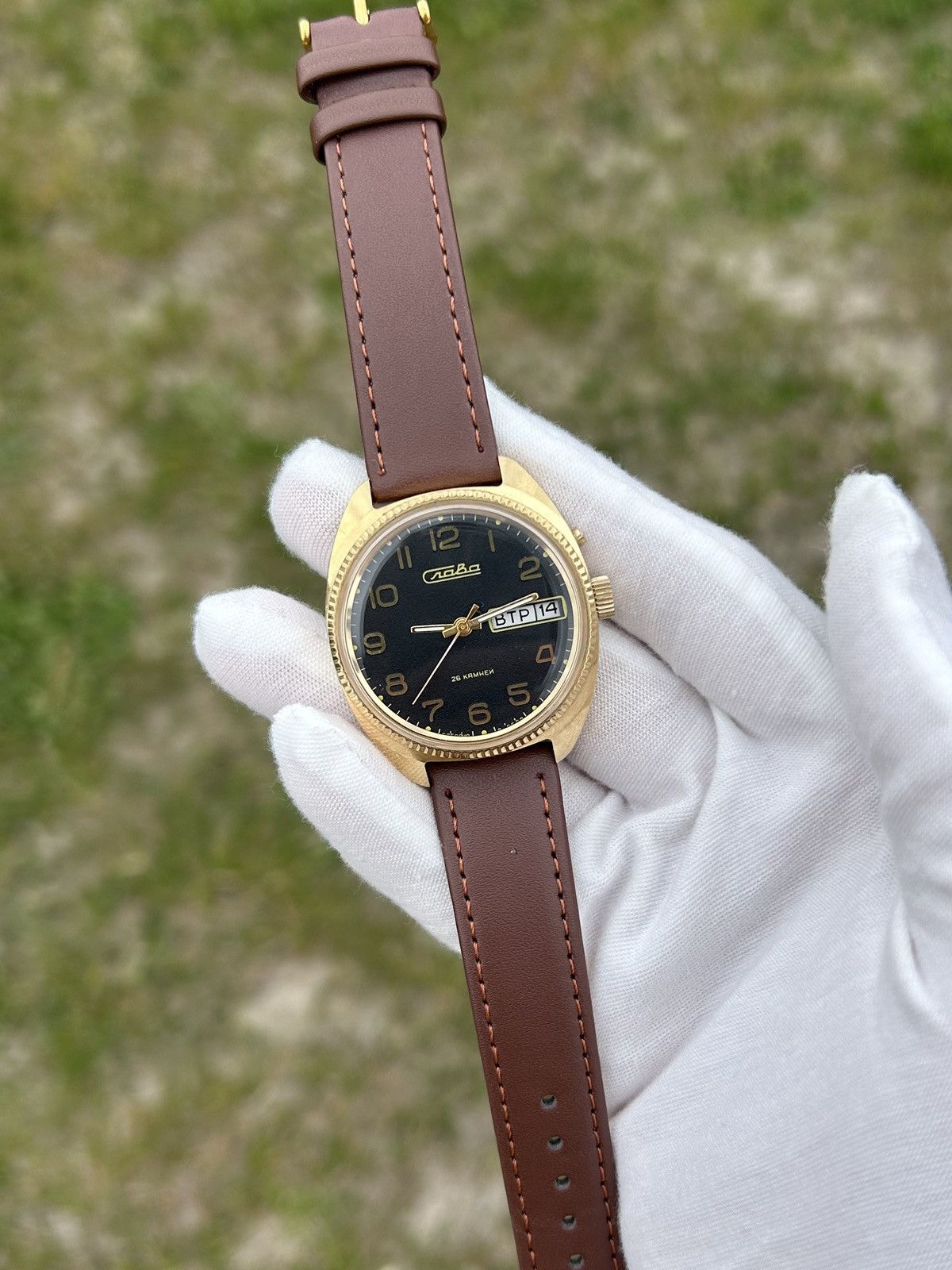 Vintage Vintage Watch Slava USSR Soviet Mechanical 1980s Size ONE SIZE - 21 Thumbnail