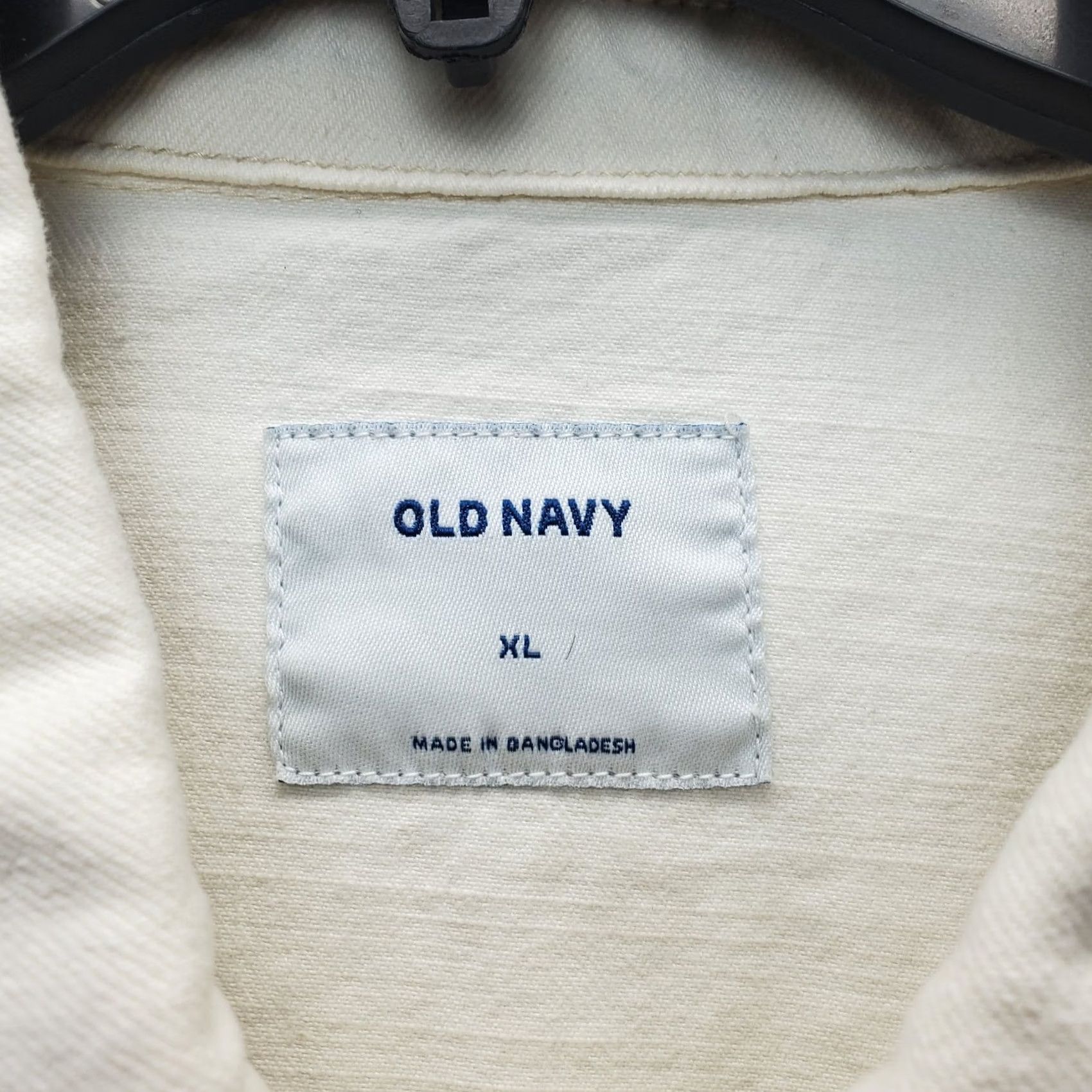Old Navy Old Navy Trucker Jacket Womens XL Cream Chest Pocket Collar Button Front Jacket Size XL / US 12-14 / IT 48-50 - 5 Thumbnail