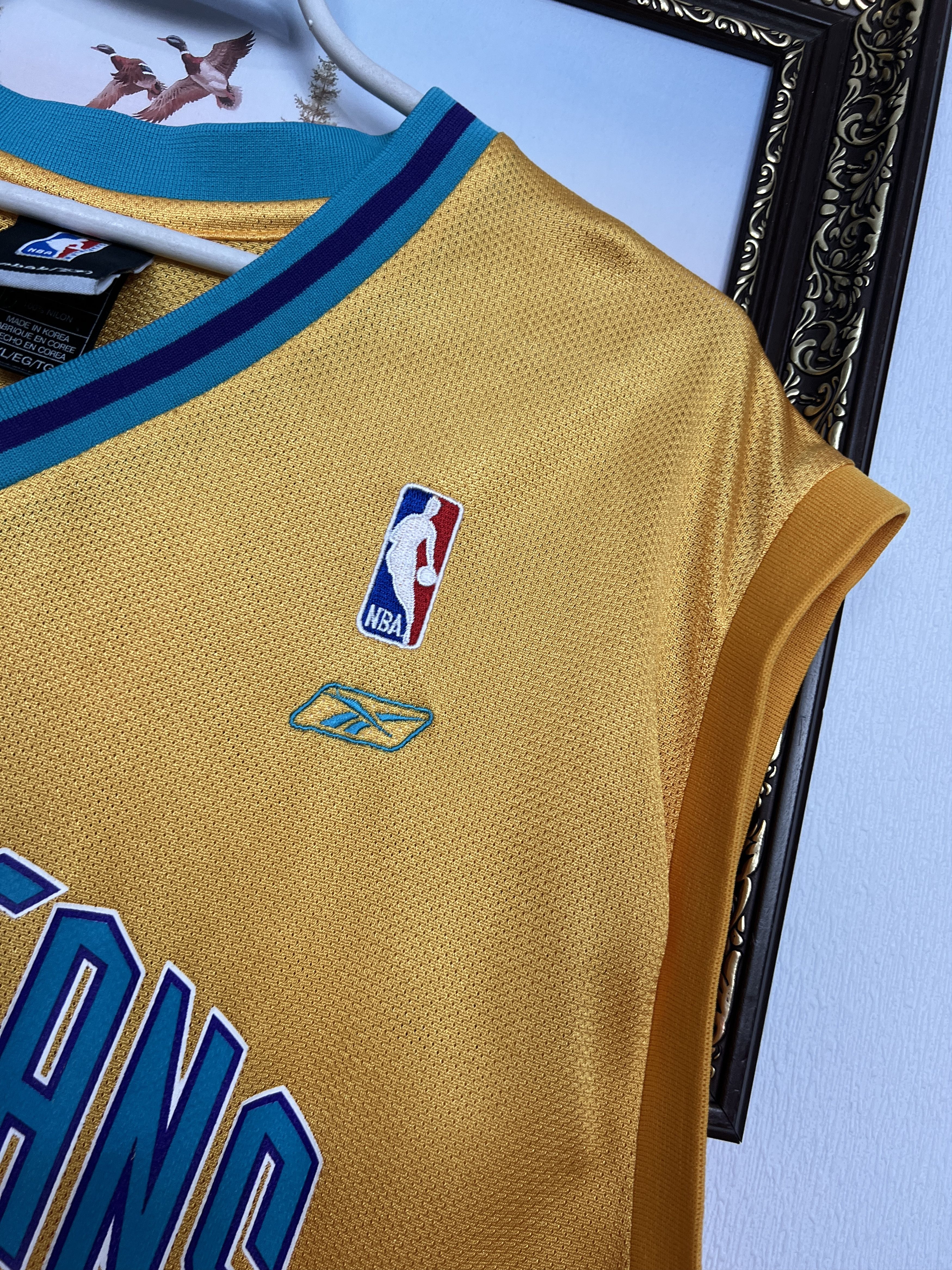 Reebok New Orleans Hornets Vintage NBA Jersey #1 Davis Trikot Size US XL / EU 56 / 4 - 4 Thumbnail