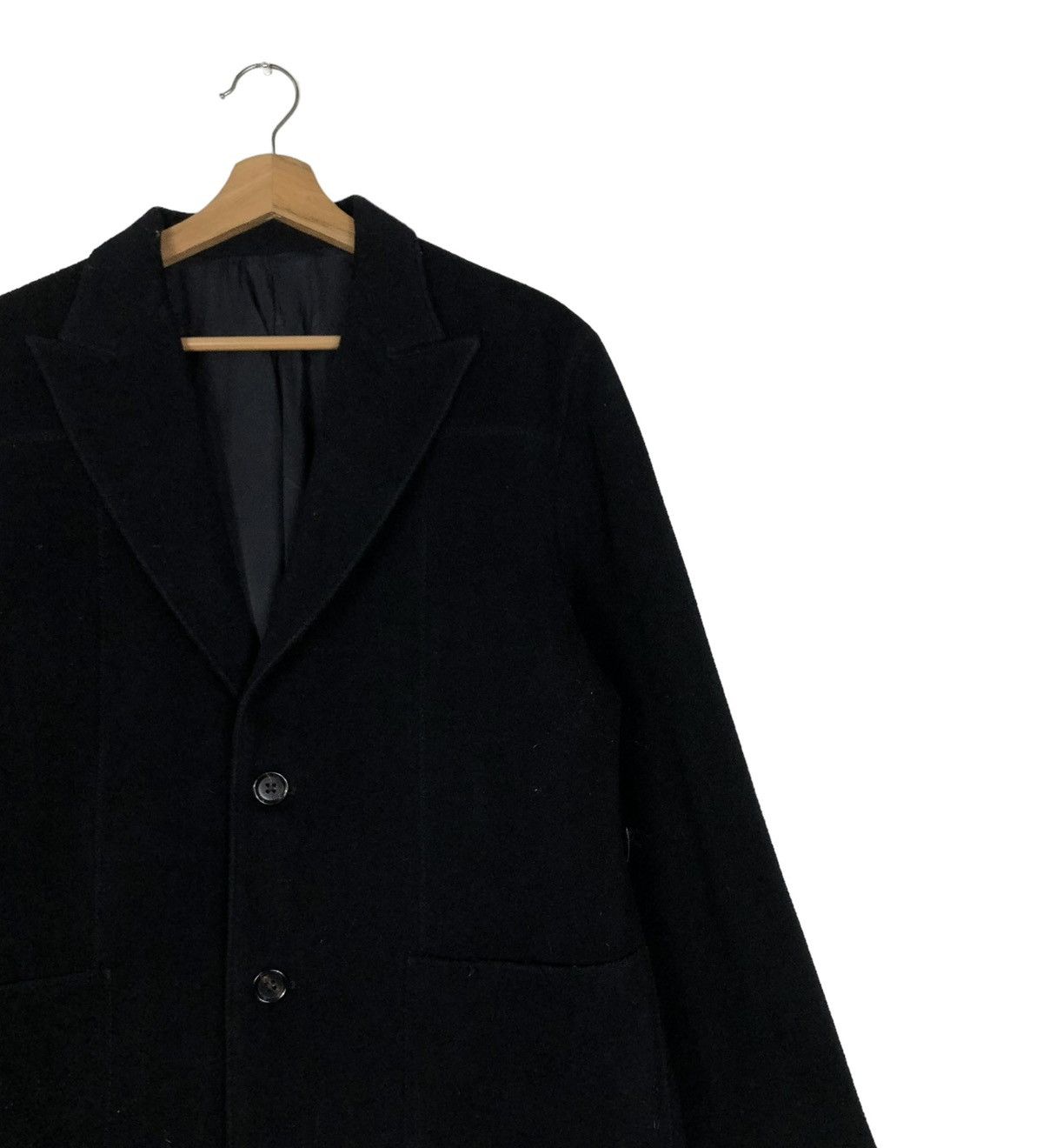 Japanese Brand VINTAGE WOOL LONG JACKET DOUBLE COLLAR 5351 POUR LES HOMMES Size US M / EU 48-50 / 2 - 5 Thumbnail