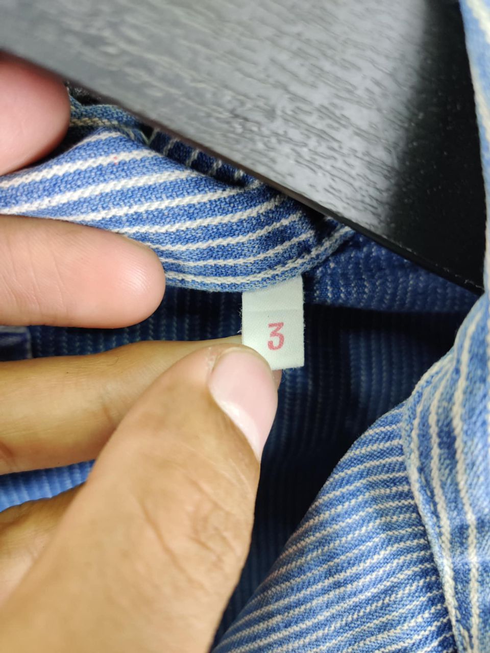 Blue Blue Japan Vintage 90s Blue Blue Japan Indigo Stripe Chore Jacket Size US L / EU 52-54 / 3 - 8 Thumbnail