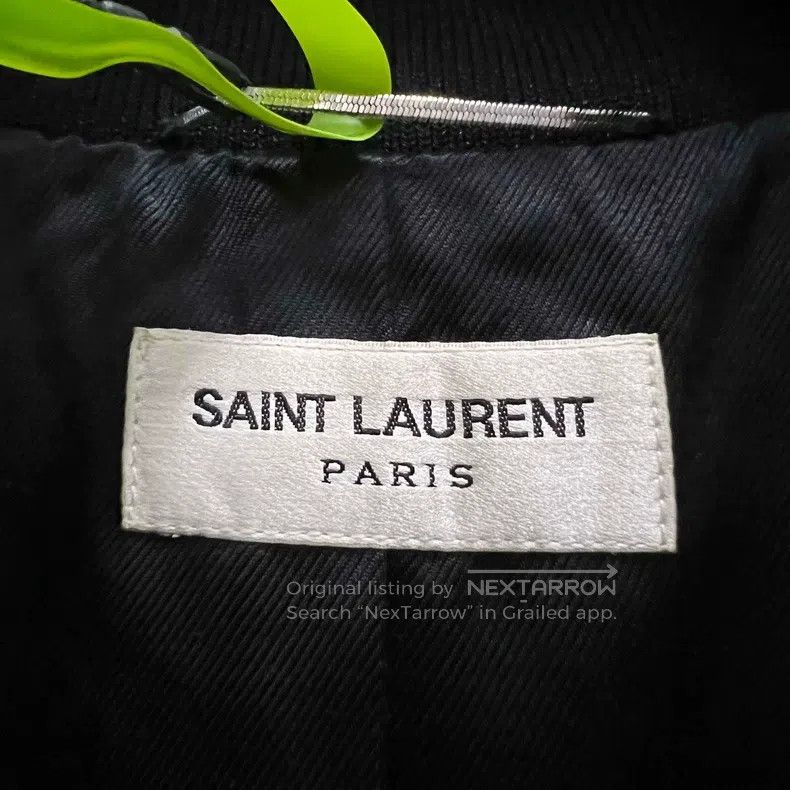 Saint Laurent Paris Saint Laurent Paris Silk Shark Fin Patch Long Sleeve Jacke Size US M / EU 48-50 / 2 - 3 Thumbnail