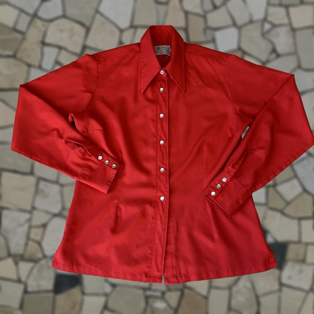 Vintage VINTAGE H Bar C Ranchwear Shirt Long Sleeve Red Women’s Medium Size M / US 6-8 / IT 42-44 - 1 Thumbnail