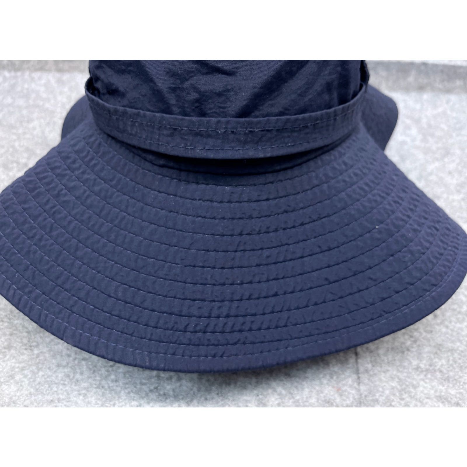 Vintage Blue Nylon Sun Bucket Hat Cap - One Size - Unisex Adults - Lightweight Beach Outdoors Hat Size ONE SIZE - 3 Thumbnail