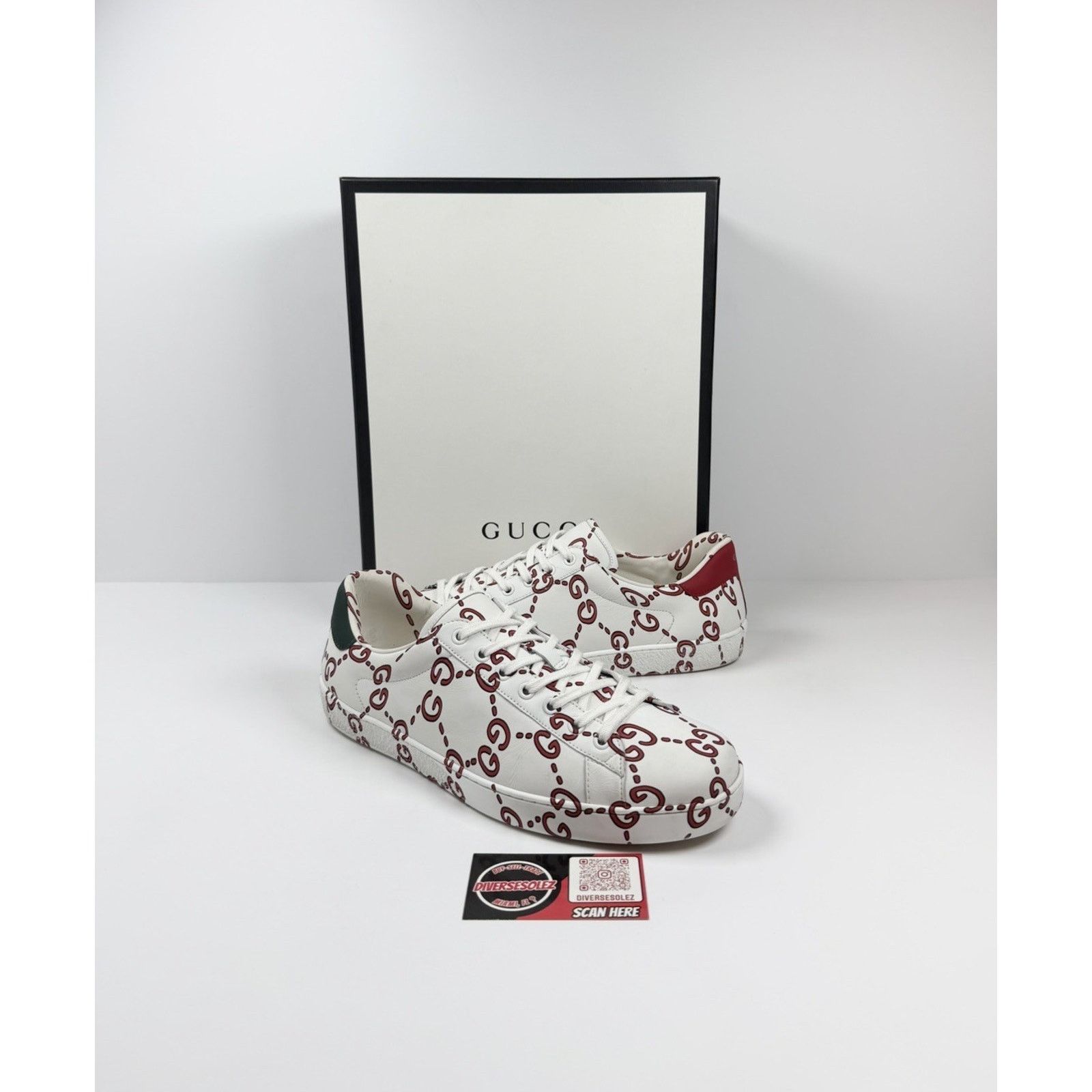 Gucci Size 10.5US - Gucci Ace GG Ghost Monogram Leather Size US 10.5 / EU 43-44 - 1 Thumbnail