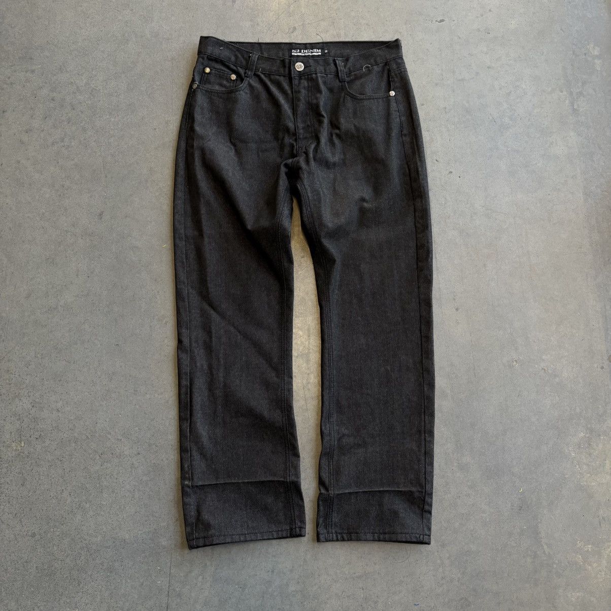 Akademiks × Southpole Vintage Y2K Black and Blue Embroidered Jeans Baggy S2 Denim Size US 36 / EU 52 - 2 Thumbnail