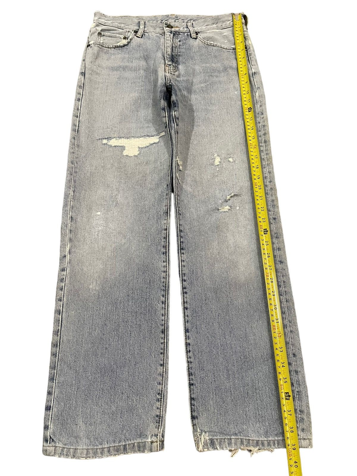 Uniqlo Vintage Japanese Uniqlo Blue Wash Distress Loose Jeans Size US 30 / EU 46 - 10 Thumbnail