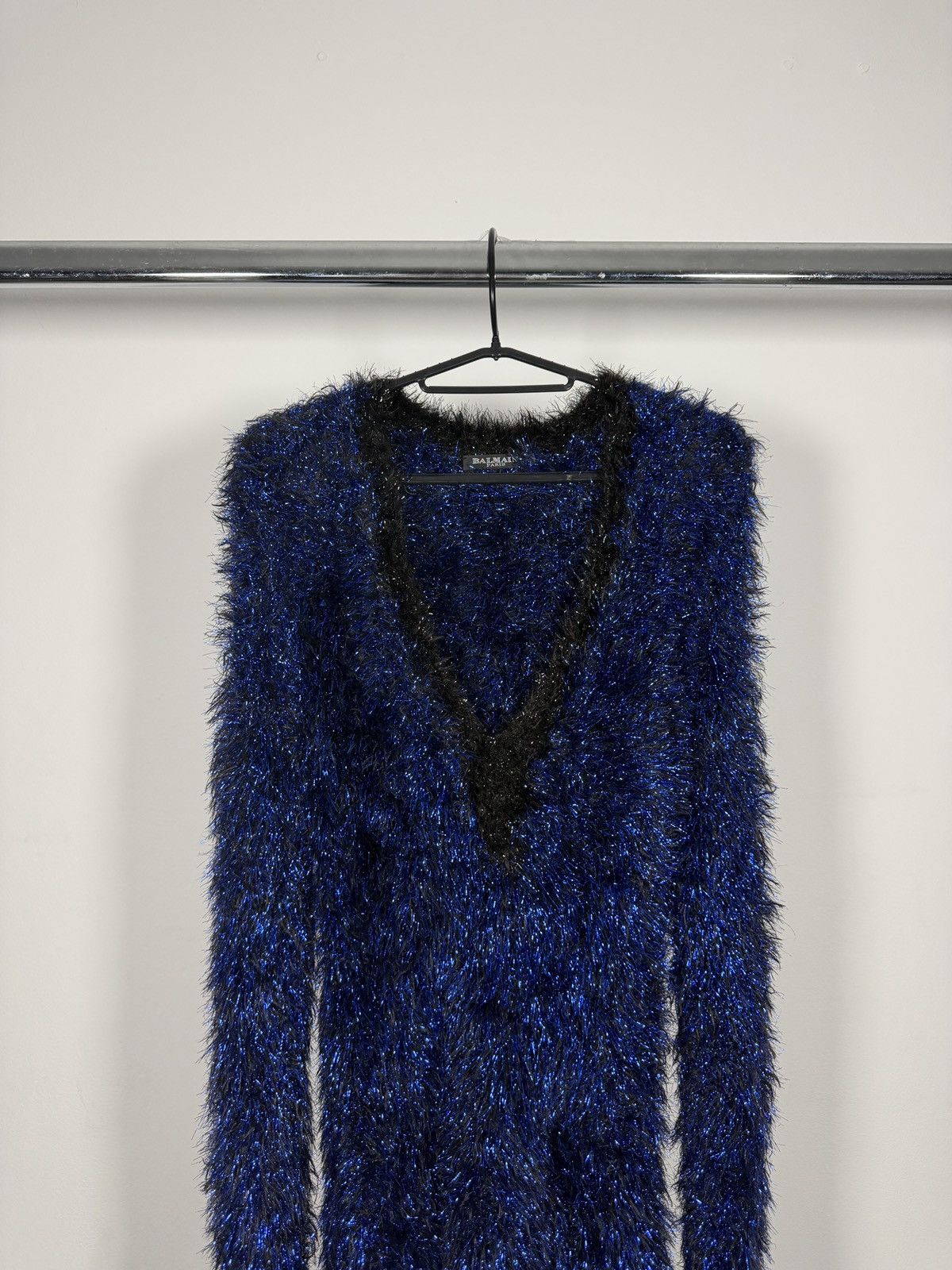 Balmain Balmain 2010’s Oversized Fuzzy Mohair Knit Sweater Size L / US 10 / IT 46 - 3 Thumbnail