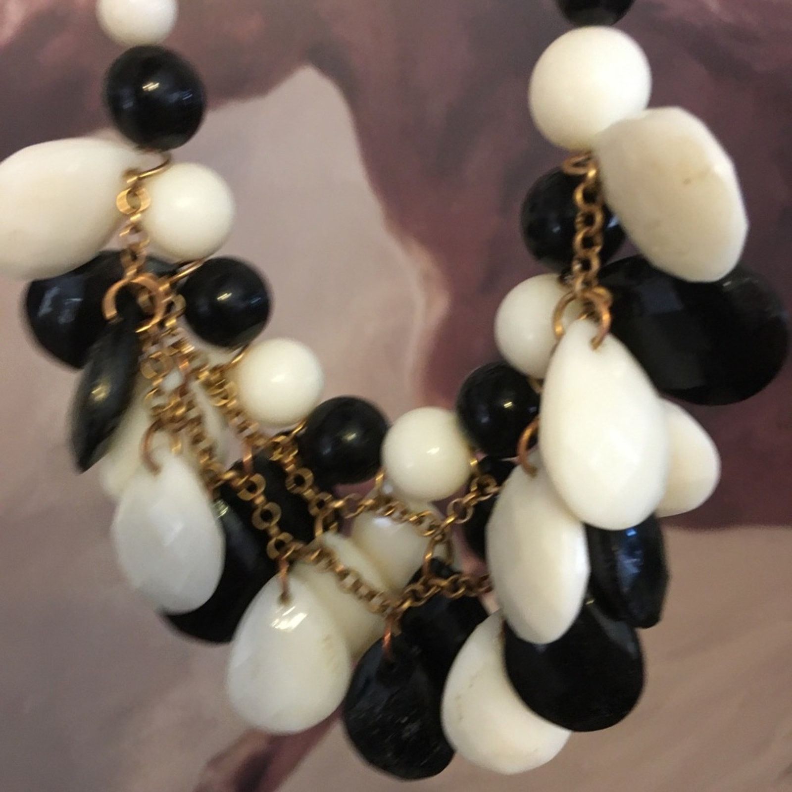 Jewelry Black and white multi layer beaded necklace Size ONE SIZE - 4 Thumbnail