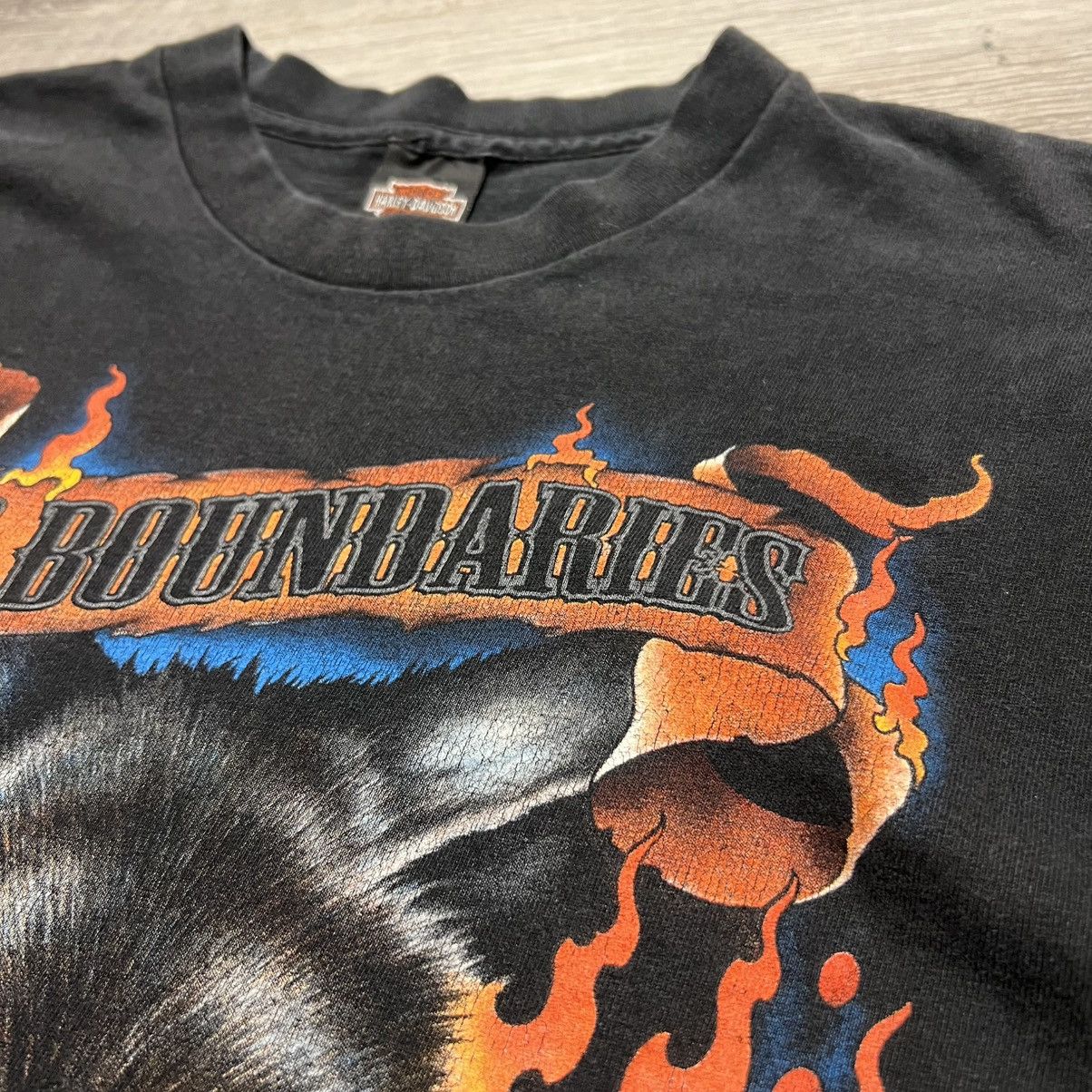 Vintage Vintage 1996 Harley Davidson wild Flames t shirt sturgis Size US L / EU 52-54 / 3 - 7 Thumbnail