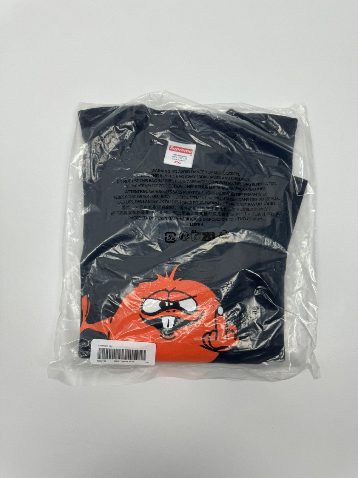 Supreme Supreme FW23 Navy Camacho Tee Size XXL Size US XXL / EU 58 / 5 - 2 Thumbnail