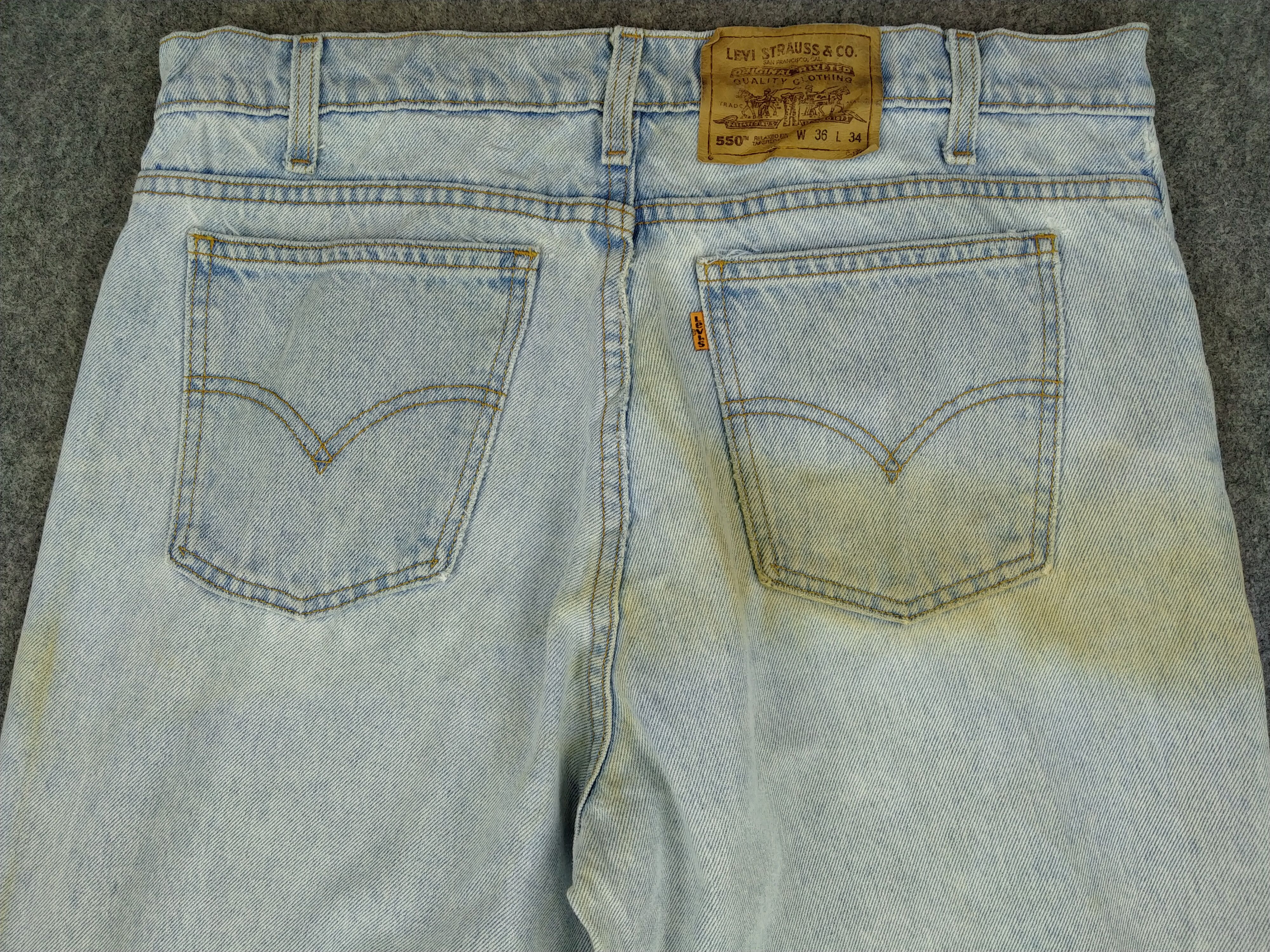 Levi's Light Wash Vintage Levi's 550 Orange Tab Denim -JN1023 Size US 35 - 4 Thumbnail