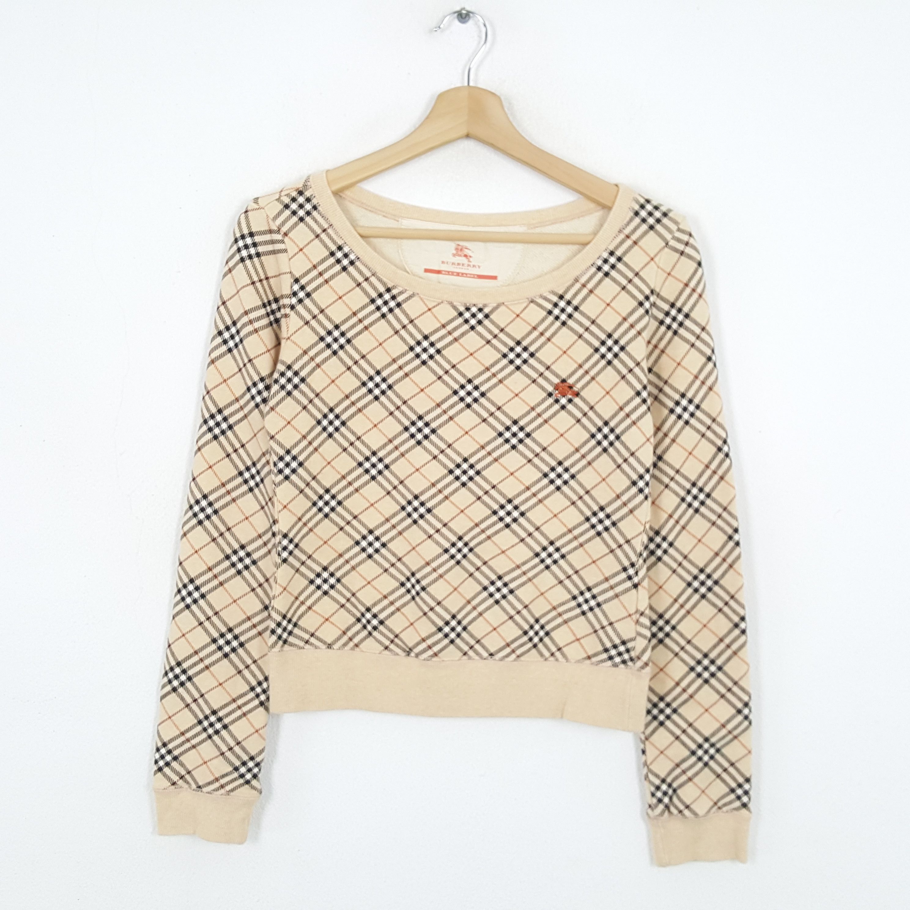 Burberry × Japanese Brand × Vintage Vintage BURBERRY LONDON BLUE LABEL Brand Sweatshirts Size XS / US 0-2 / IT 36-38 - 1 Thumbnail