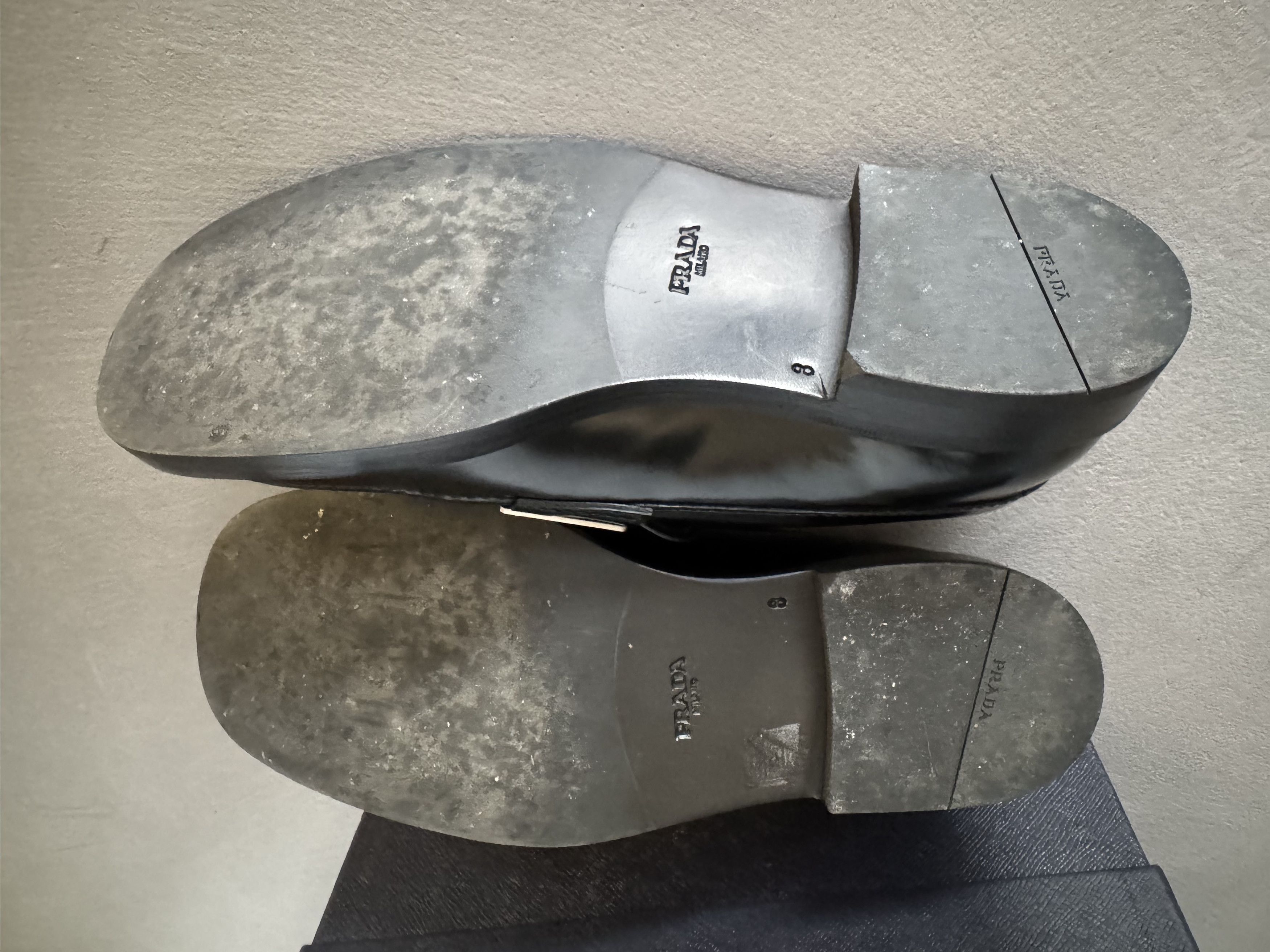 Prada PRADA Brushed Leather Loafers With Metal Ring, Runway FW 25 Size US 9 / EU 42 - 7 Thumbnail