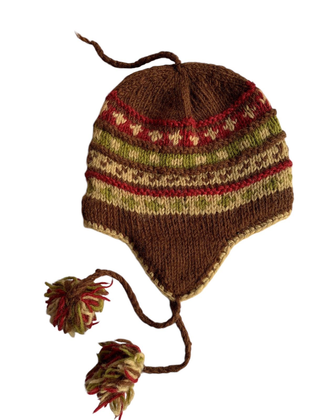 Japanese Brand × Kapital × Vintage Knitted Crochet Wool Earflap Winter Sessions Beanie Hats Size ONE SIZE - 1 Thumbnail