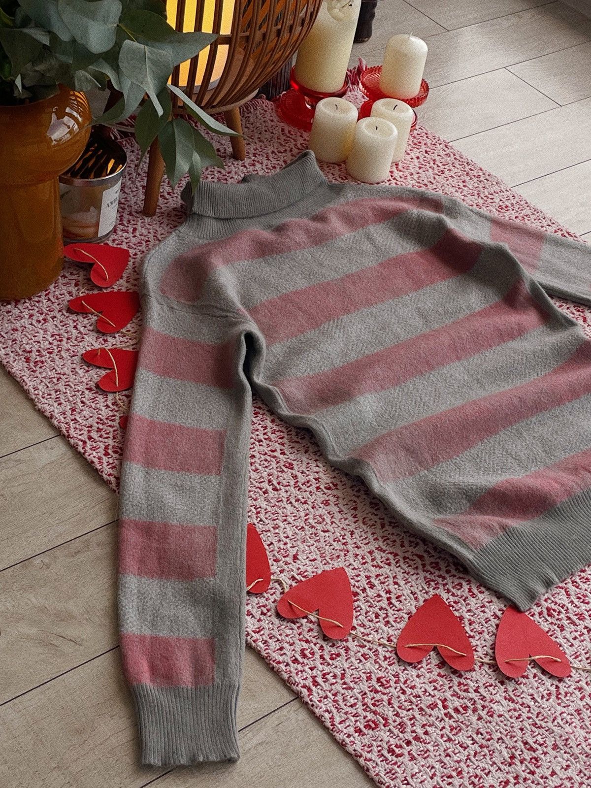 Burberry Prorsum Burberry Prorsum Pink & Grey Cashmere Sweater Size XS / US 0-2 / IT 36-38 - 14 Thumbnail