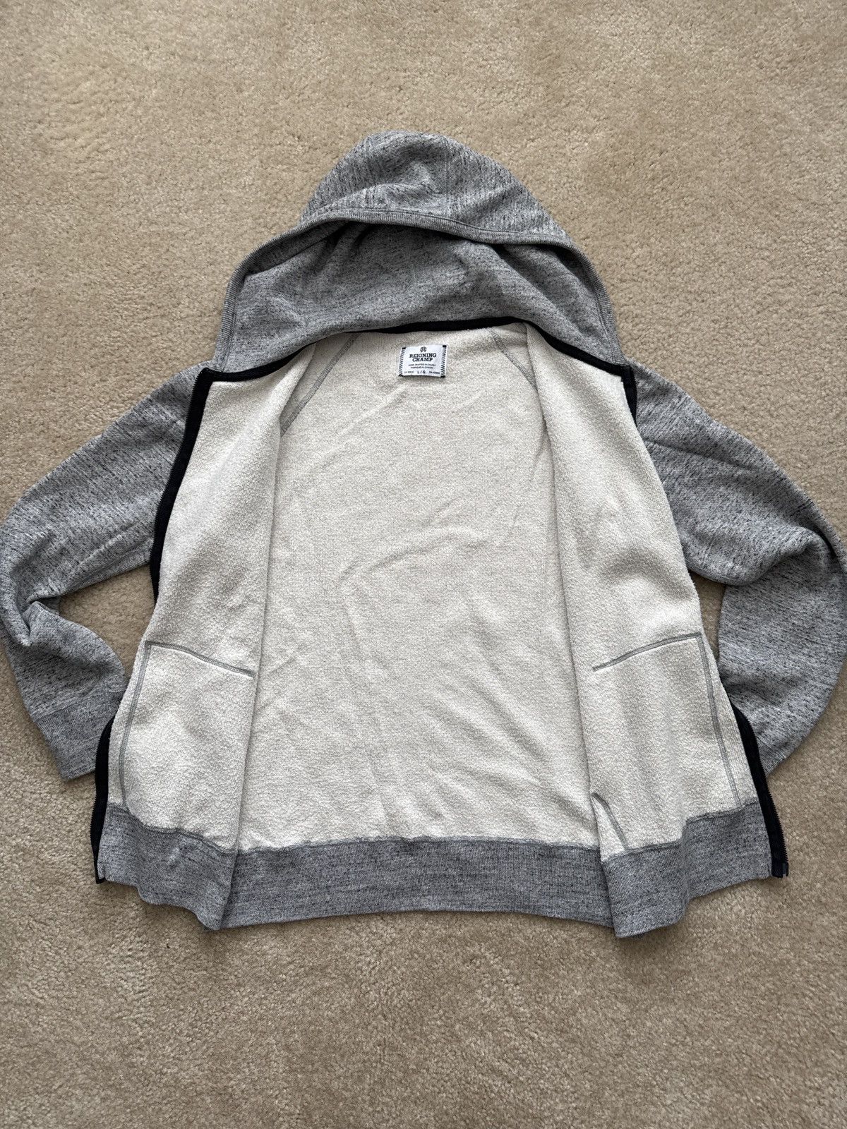 Reigning Champ Light Grey Cotton Blend Hoodie Size US L / EU 52-54 / 3 - 2 Thumbnail