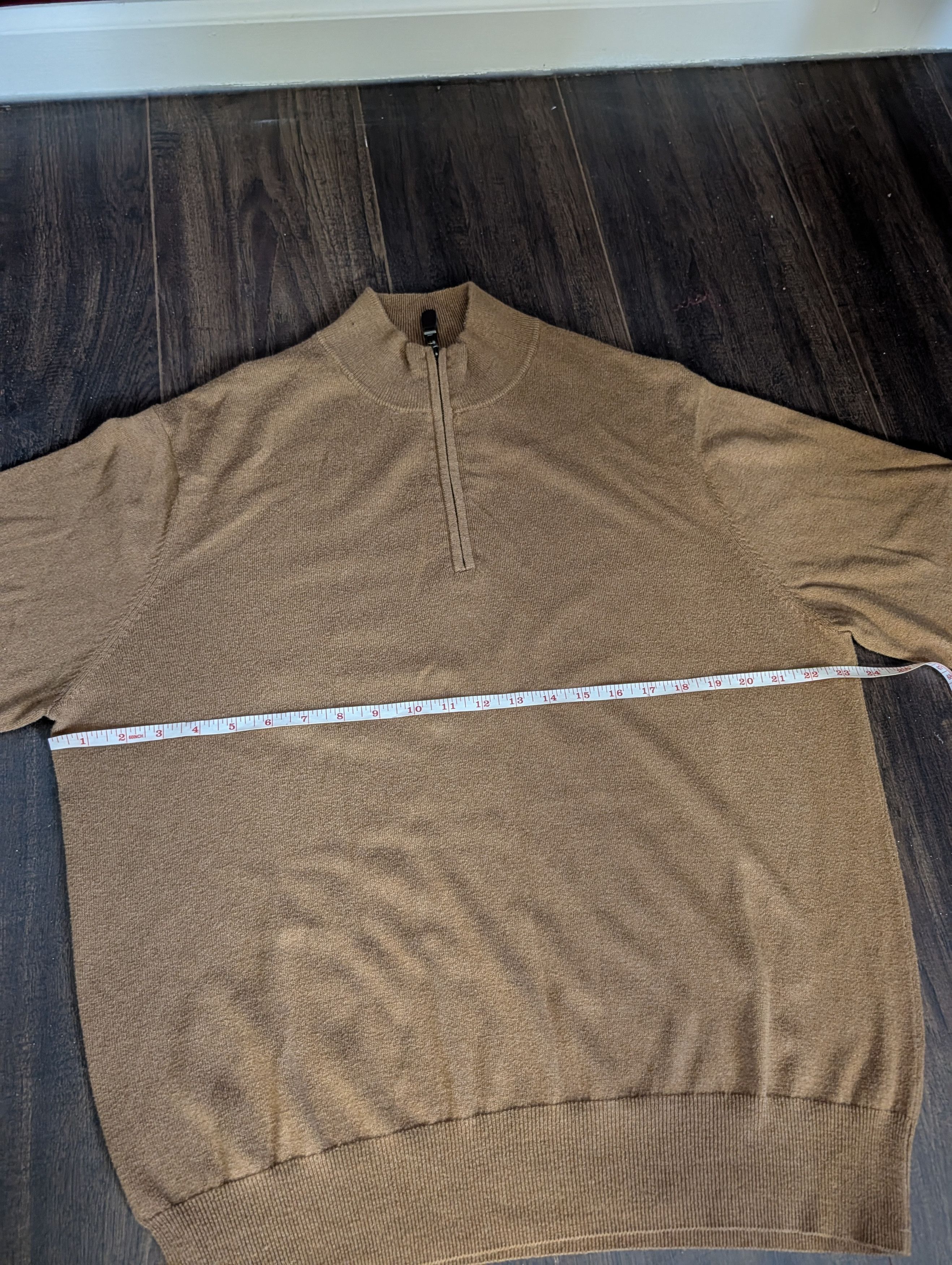 Orvis Cotton/silk/cashmere tan knit 1/4 zip sweater XL Size US XL / EU 56 / 4 - 15 Thumbnail
